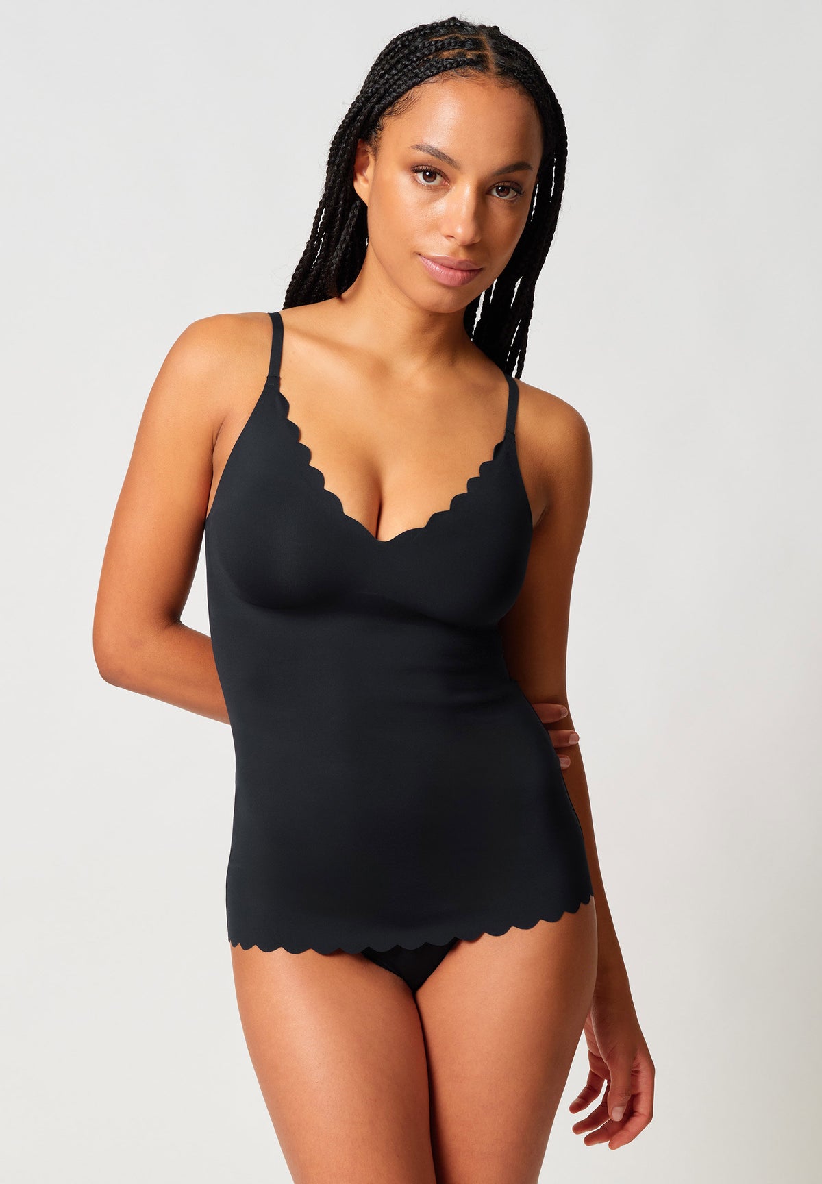 Skiny Damen Spaghettishirt herausn. Pads Sensation (Black)