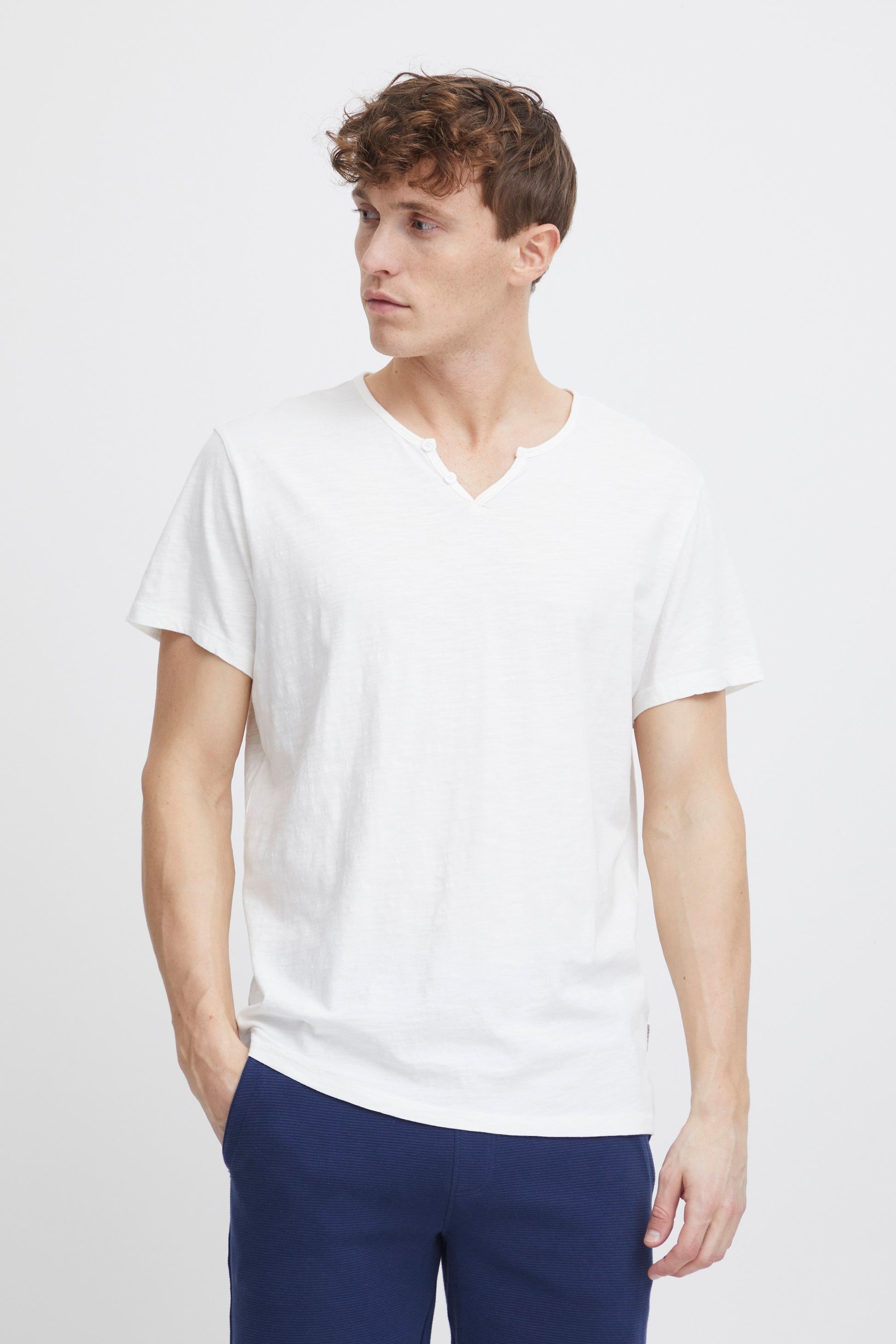 BHAshton split neck tee (Snow White)