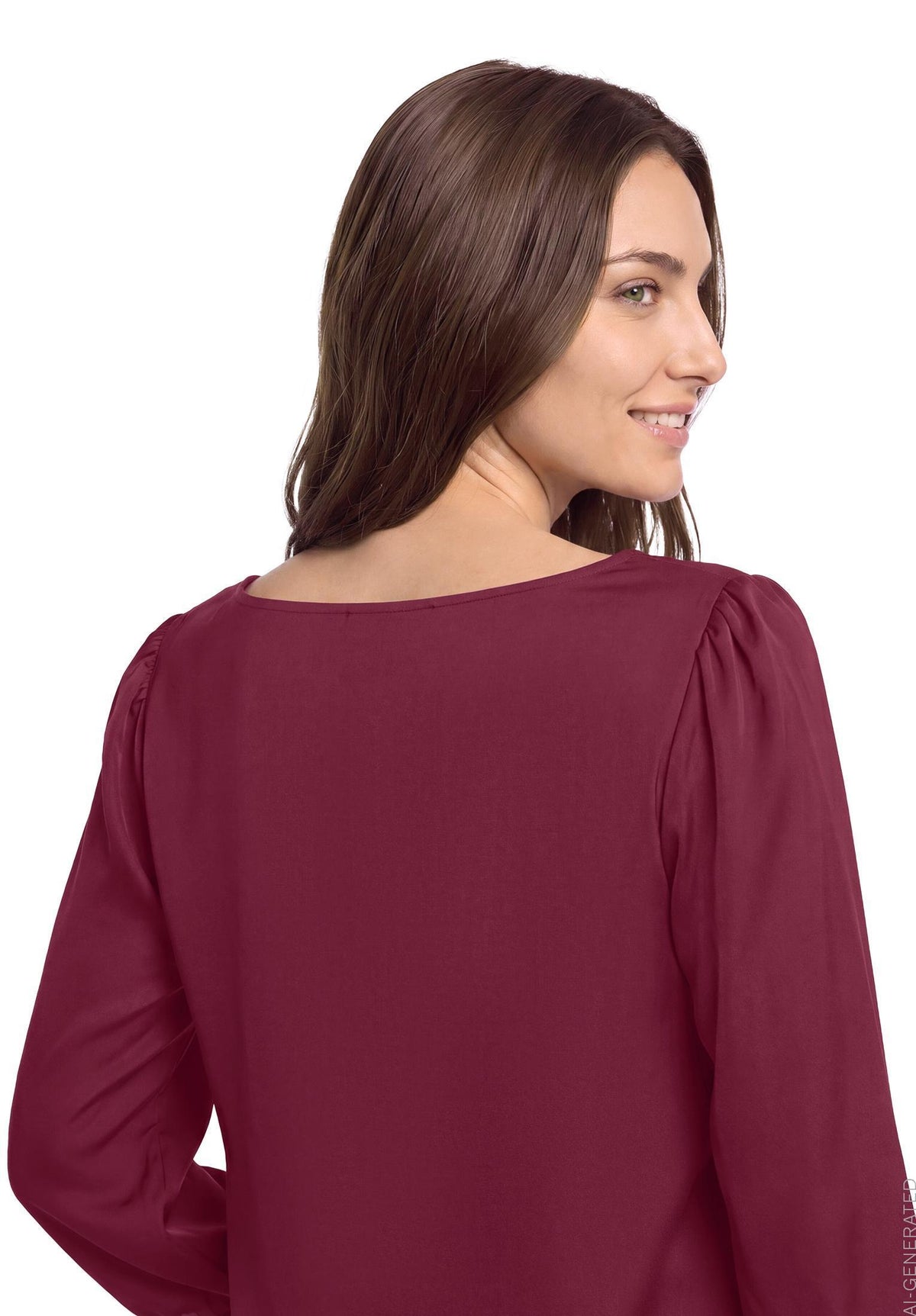 Satin-Bluse (Maroon Banner)