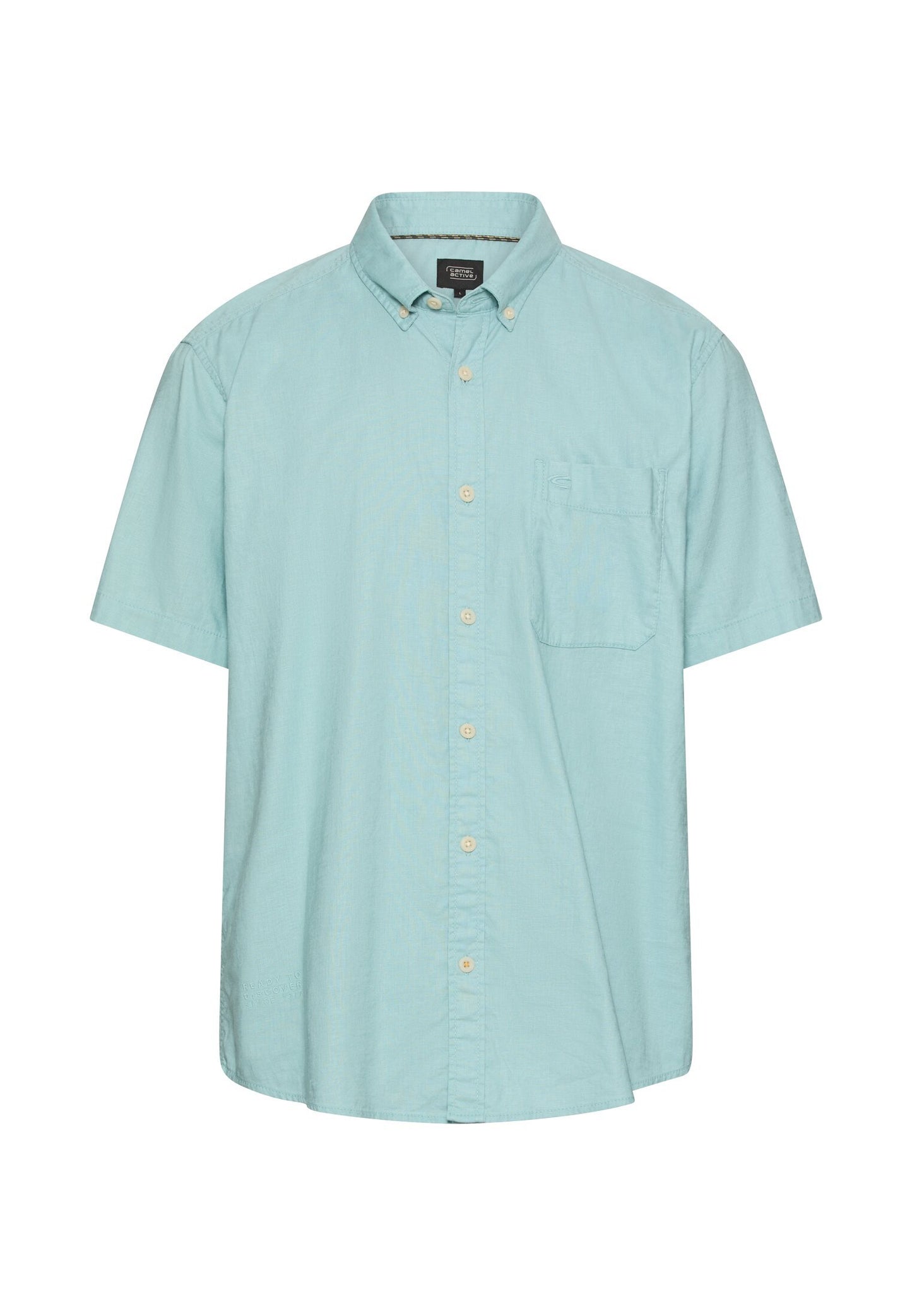 Kurzarmhemd aus Leinenmix (Ocean Green)