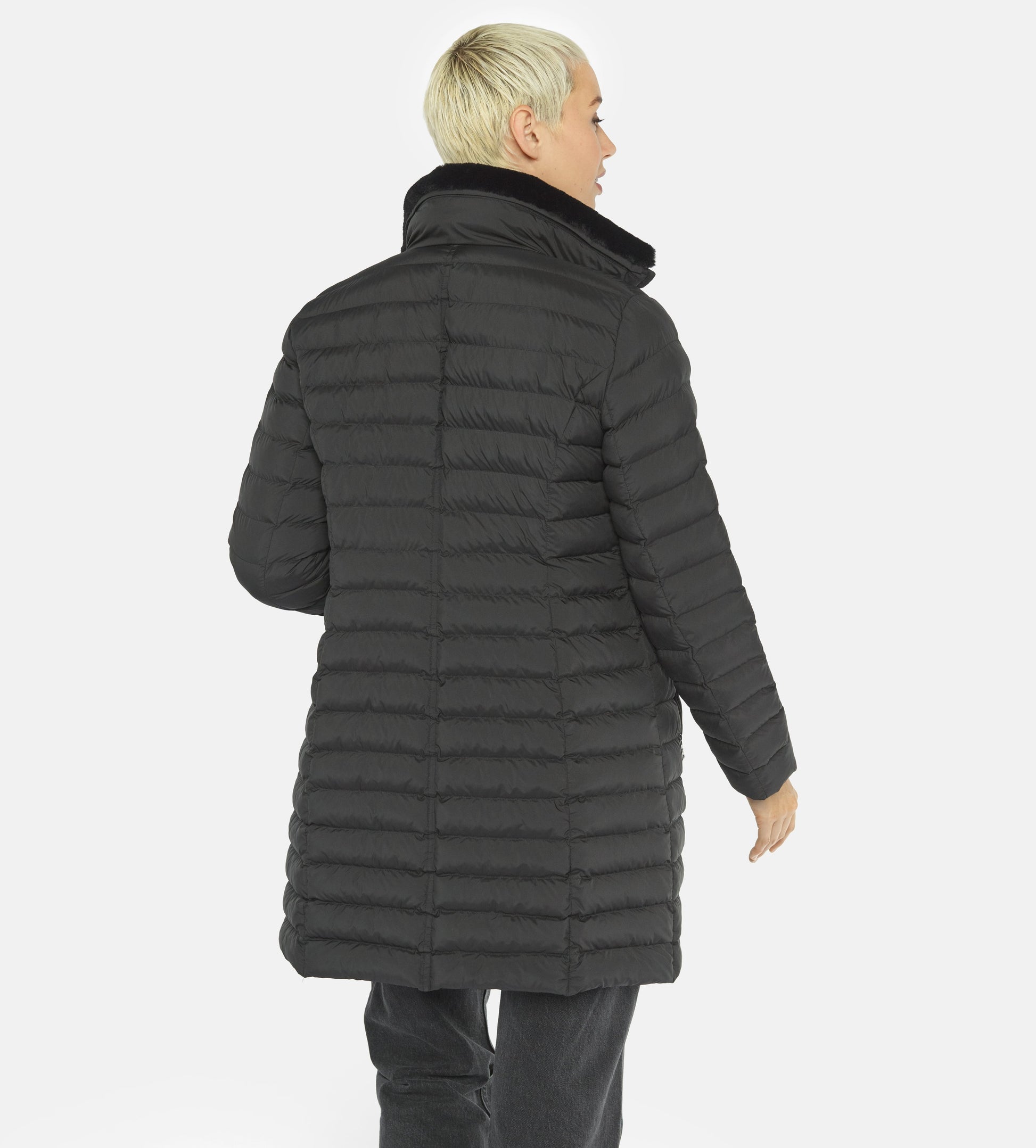 Steppkurzmantel (Schwarz)