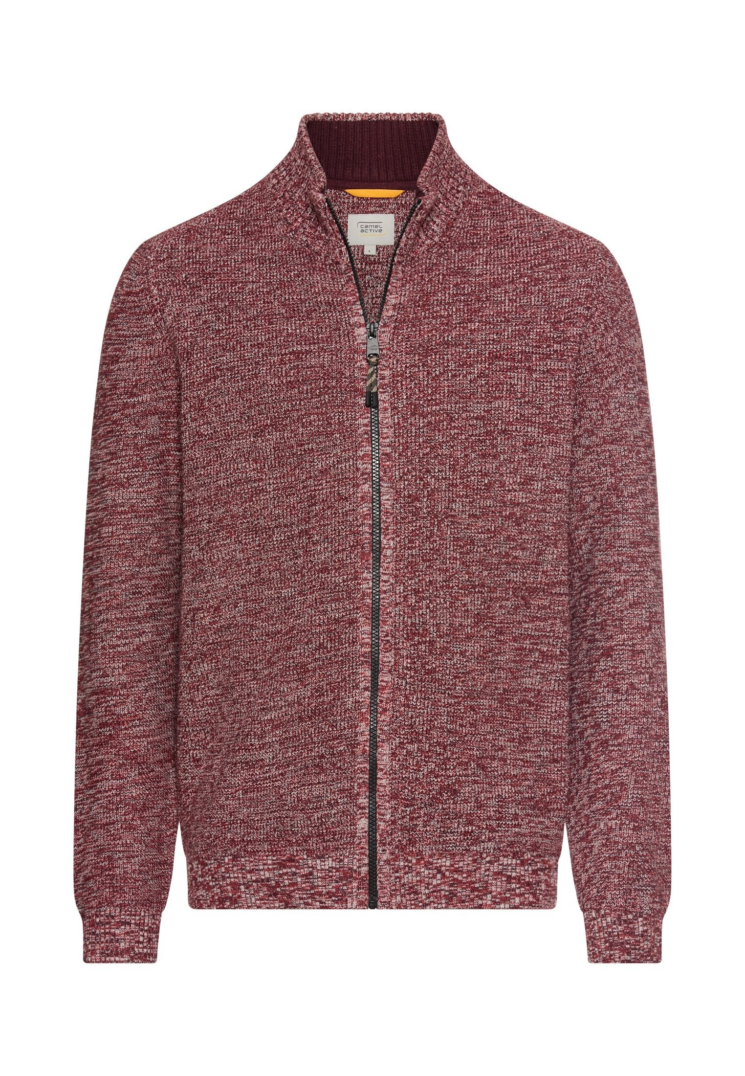 Strickjacke aus einem soften Baumwollmix (Amber Red)