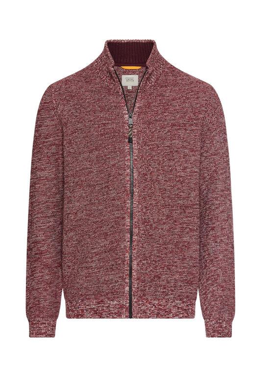 Strickjacke aus einem soften Baumwollmix (Amber Red)