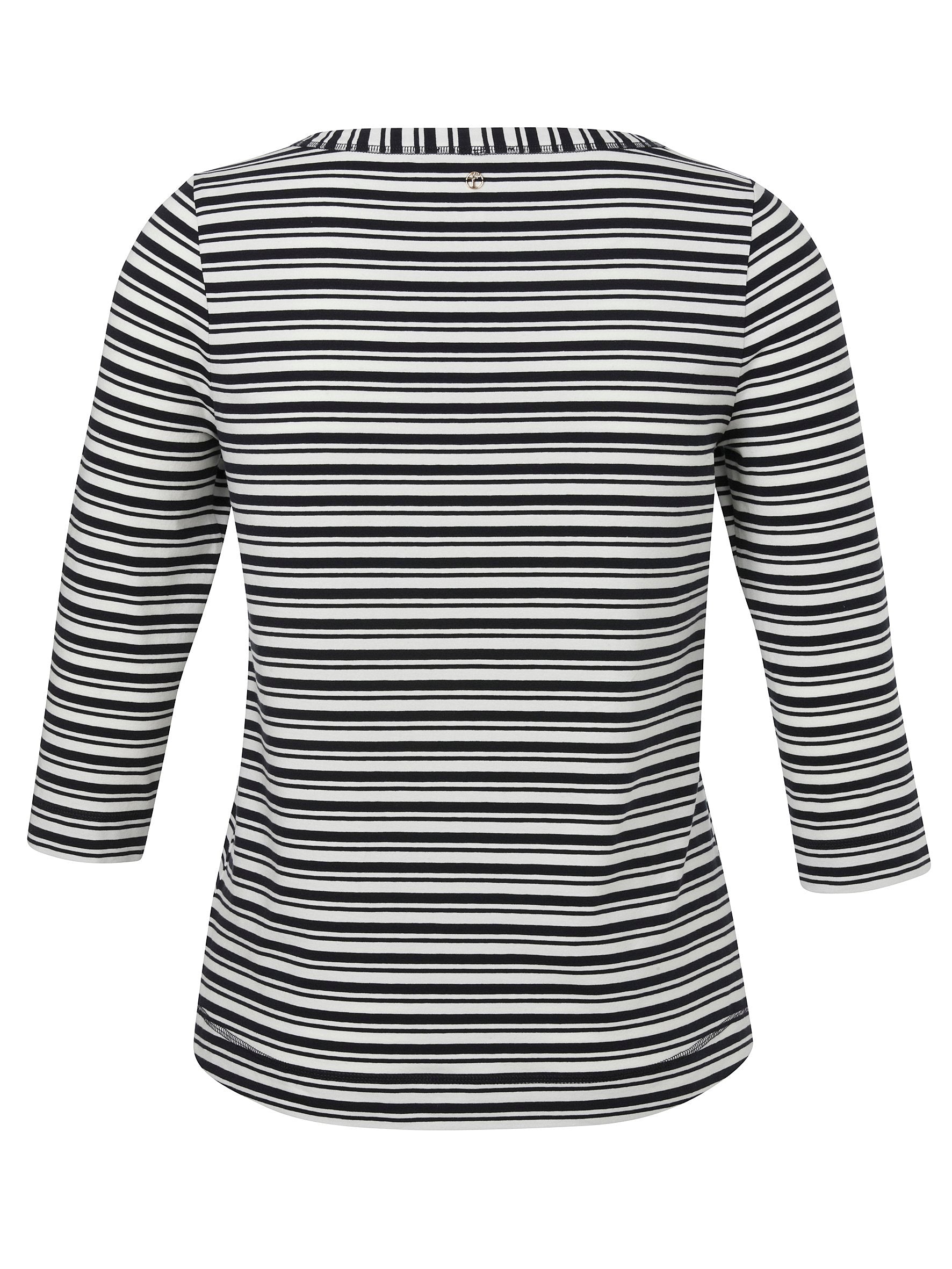 T-Shirt Rundhals 3/4 Arm (Navy / Offwhi)