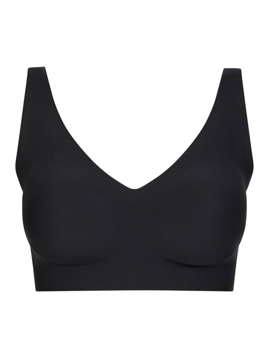 SoftStrech Power Tiefausgeschnittener BH (Schwarz)