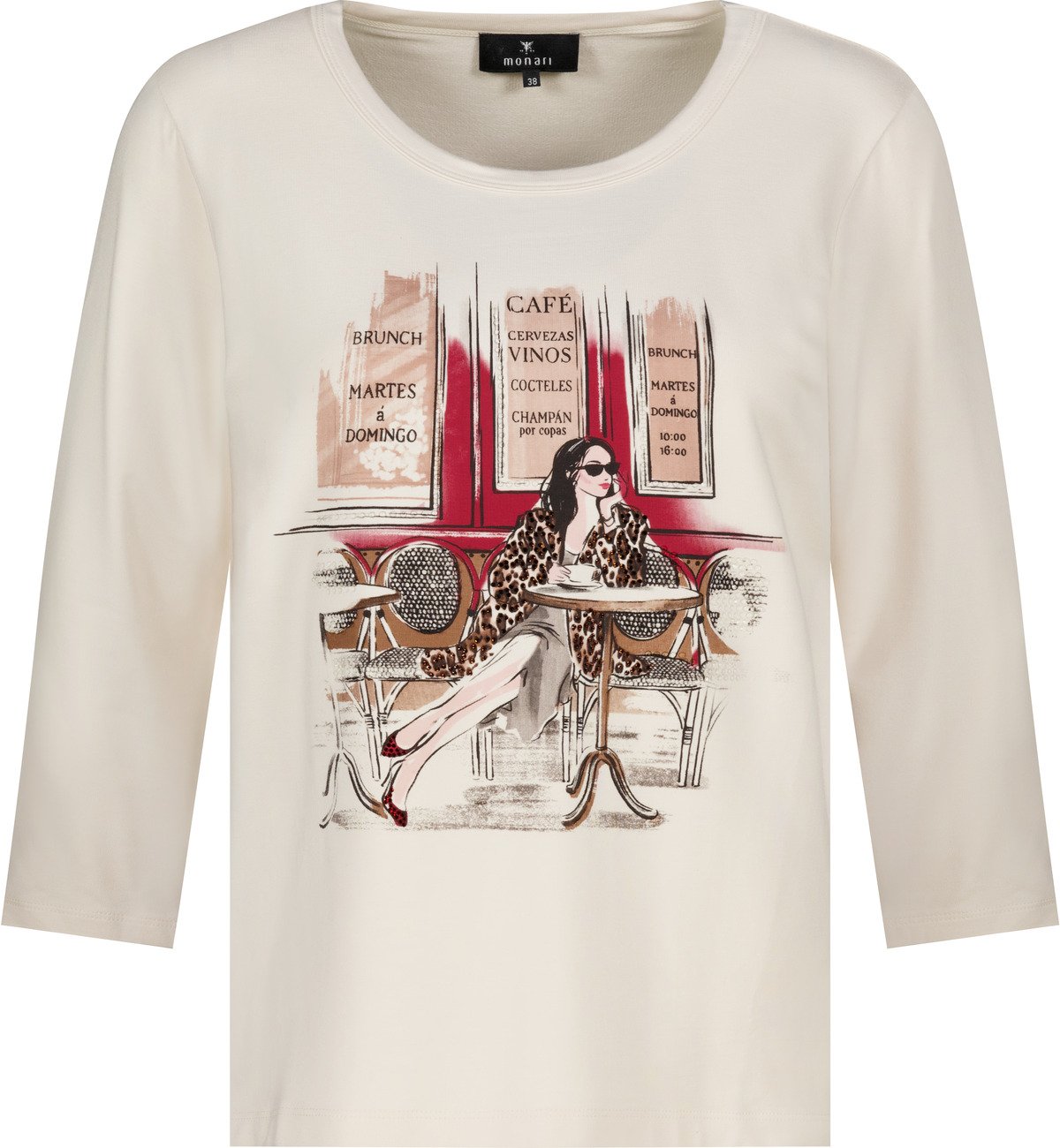 Shirt mit Print (Antique White)