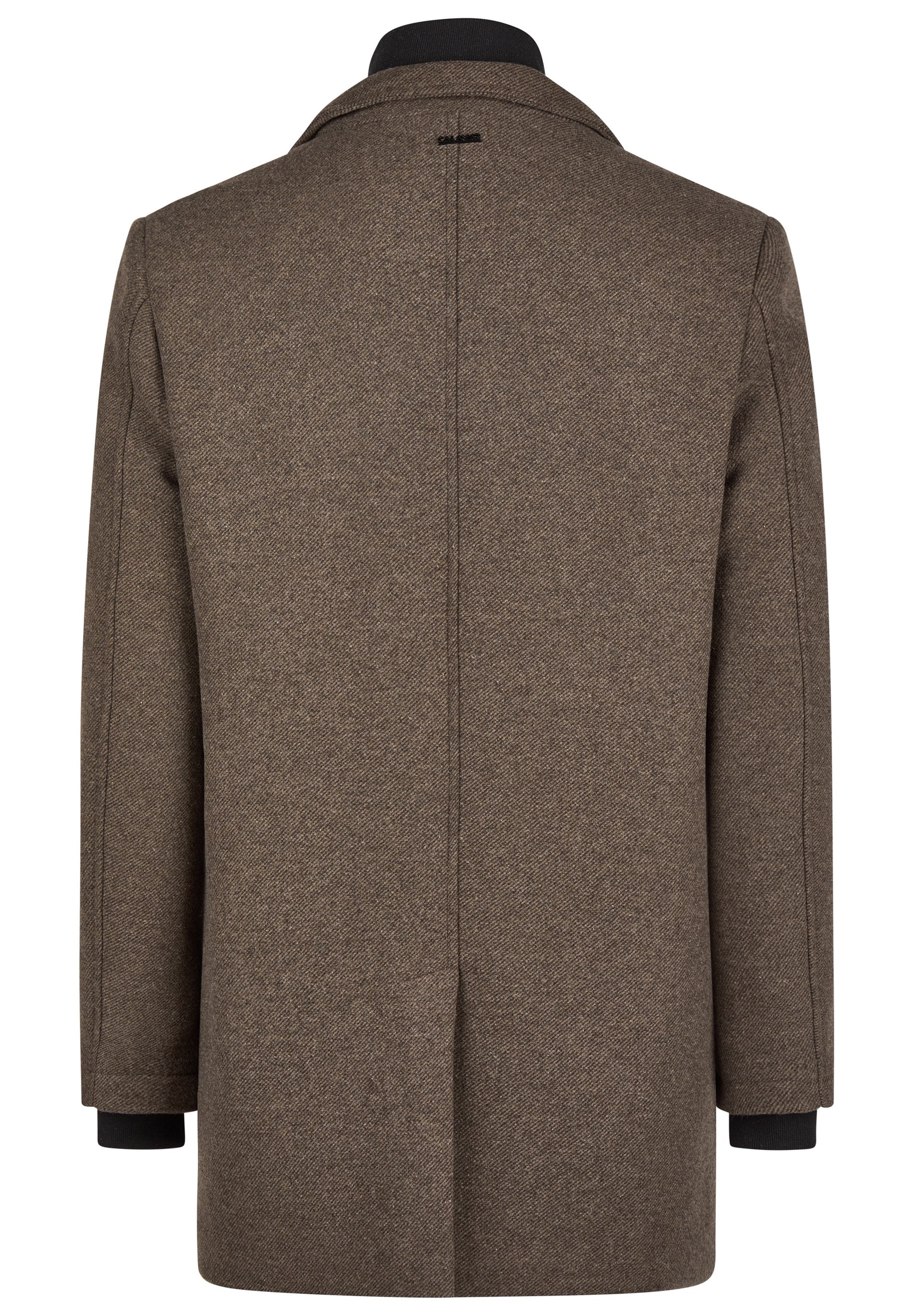 Twill Wollmantel (Dark Brown)