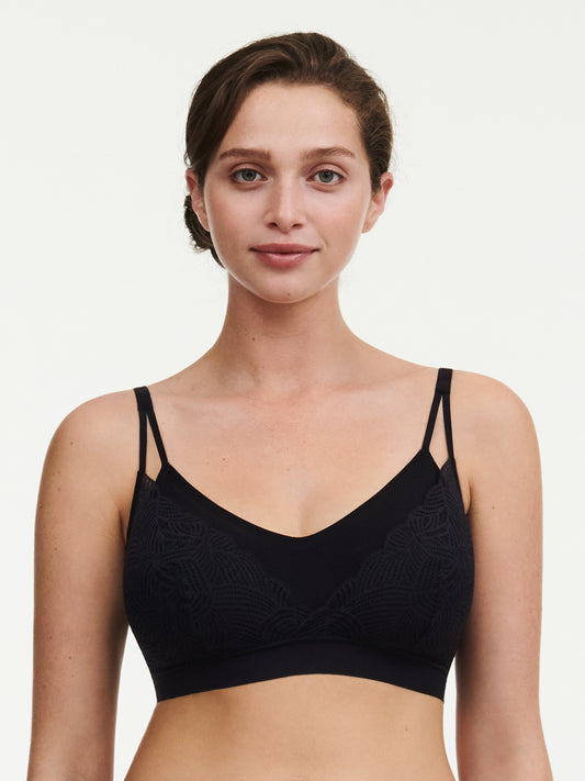 SOFTSTRETCH Bralette mit Spitze (Schwarz)