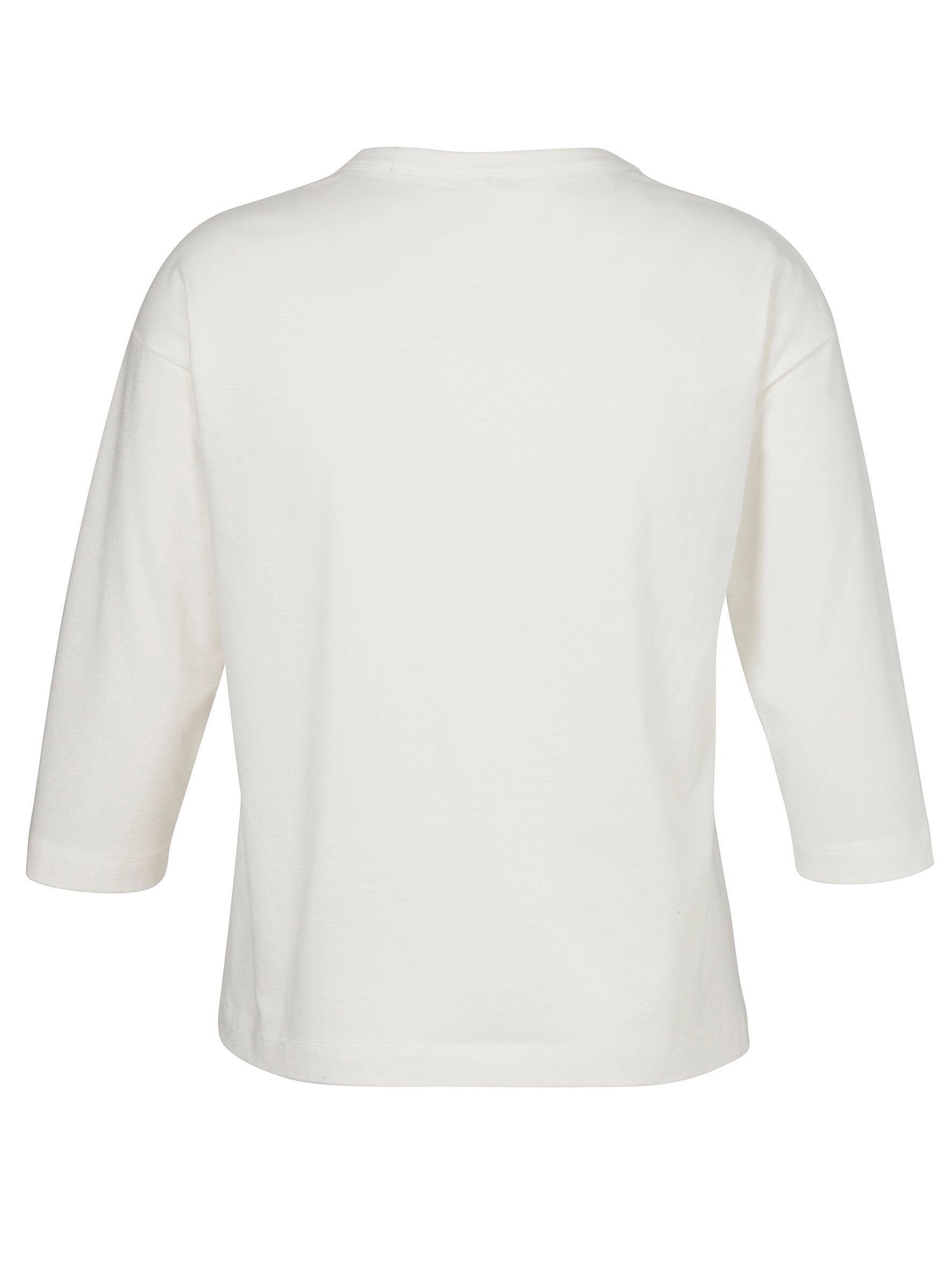 T-Shirt Rundhals 3/4 Arm Motiv (Offwhite Multico)