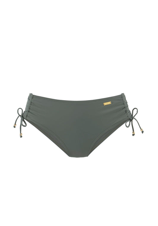 lascana Bikinihose mit Raffung (Oliv)