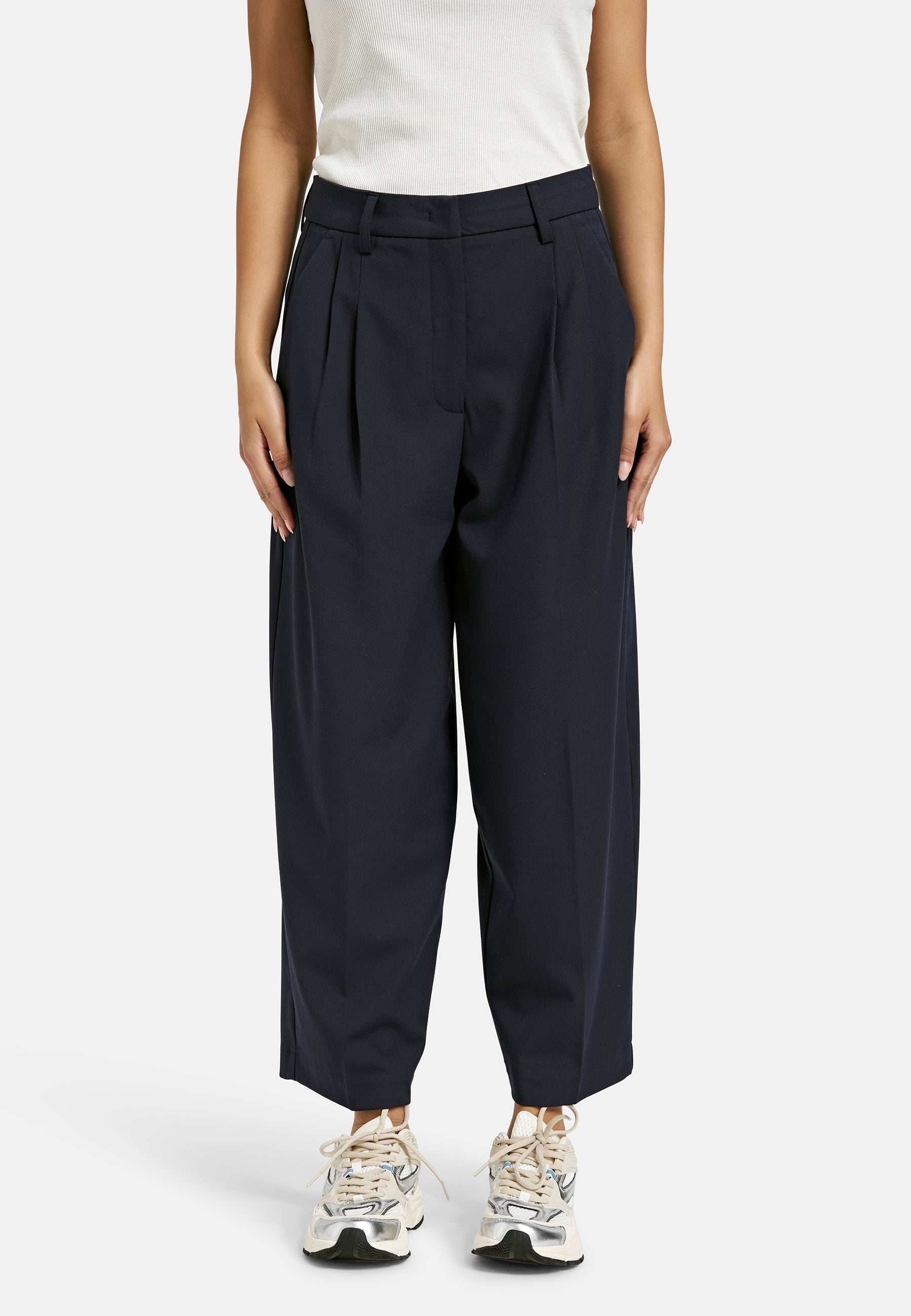Straight Cropped Pants (Marine)