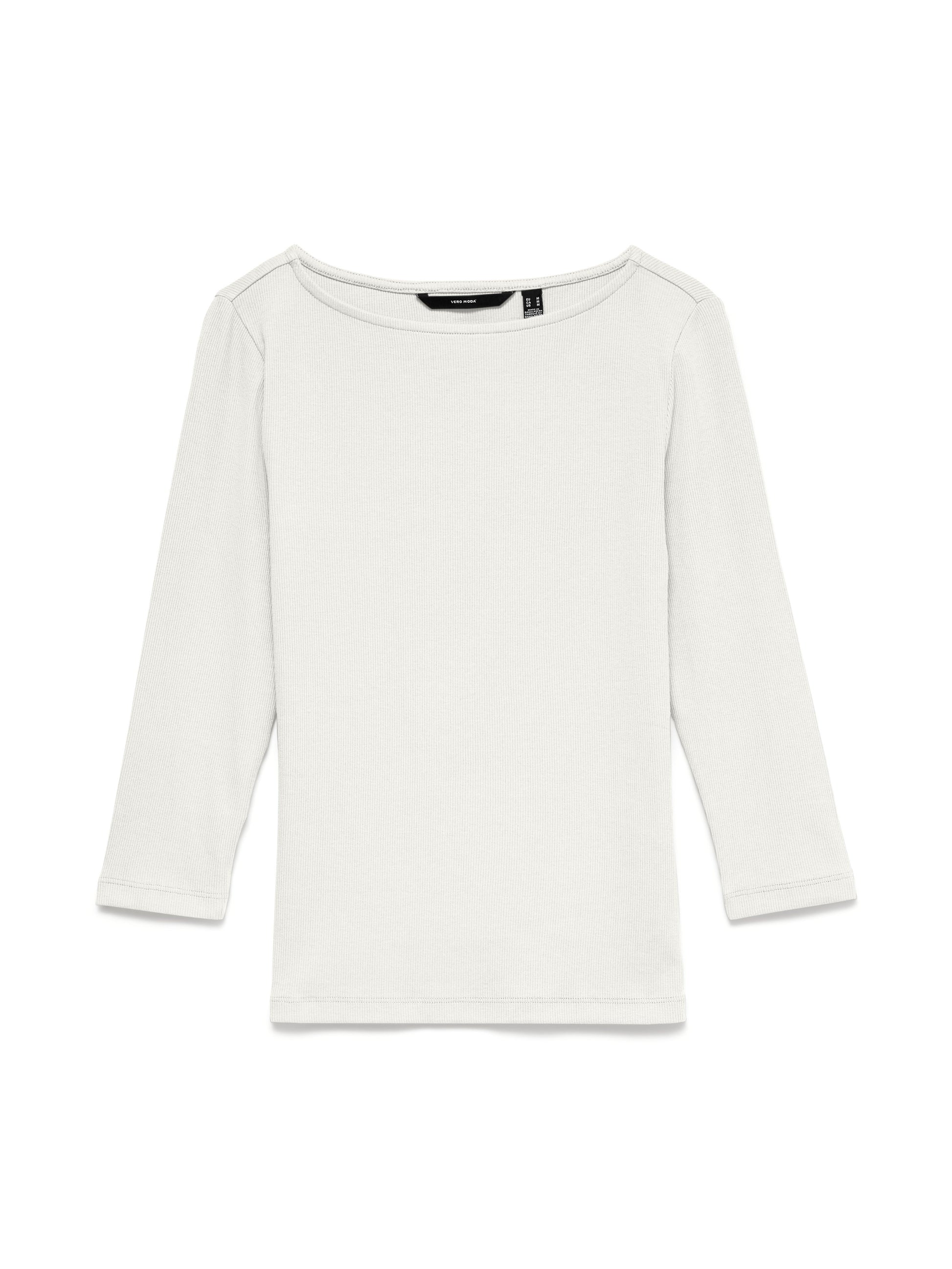 Vmchloe Panda 3/4 Boatneck Top Jrs (Snow White)
