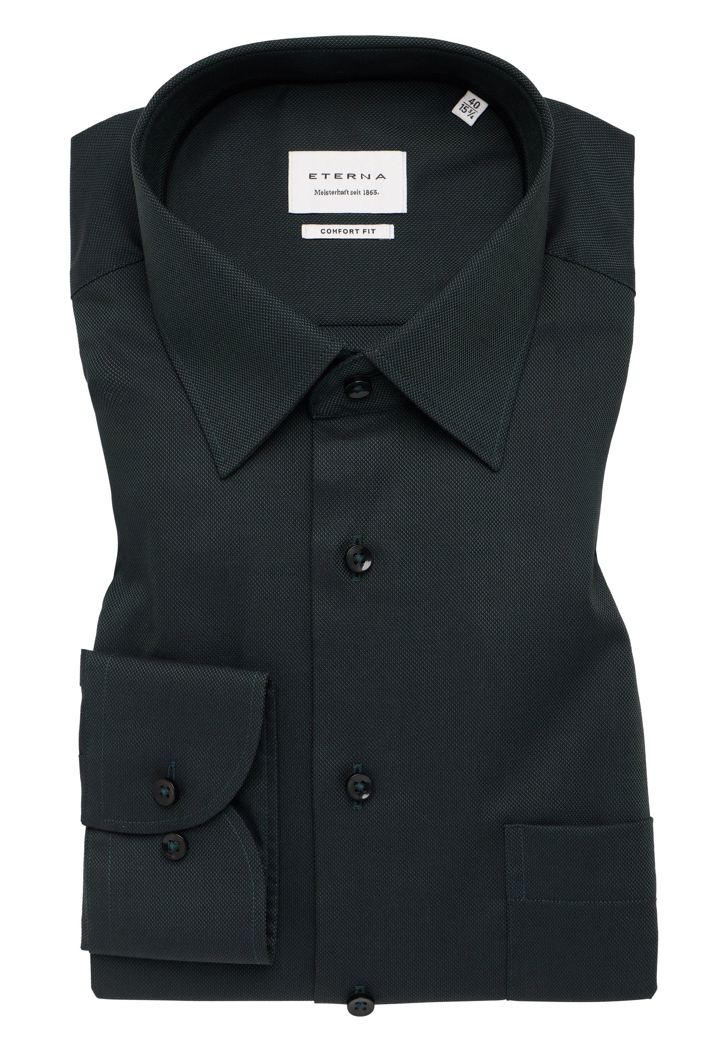 Hemd Natté Langarm (Dunkelgrün)