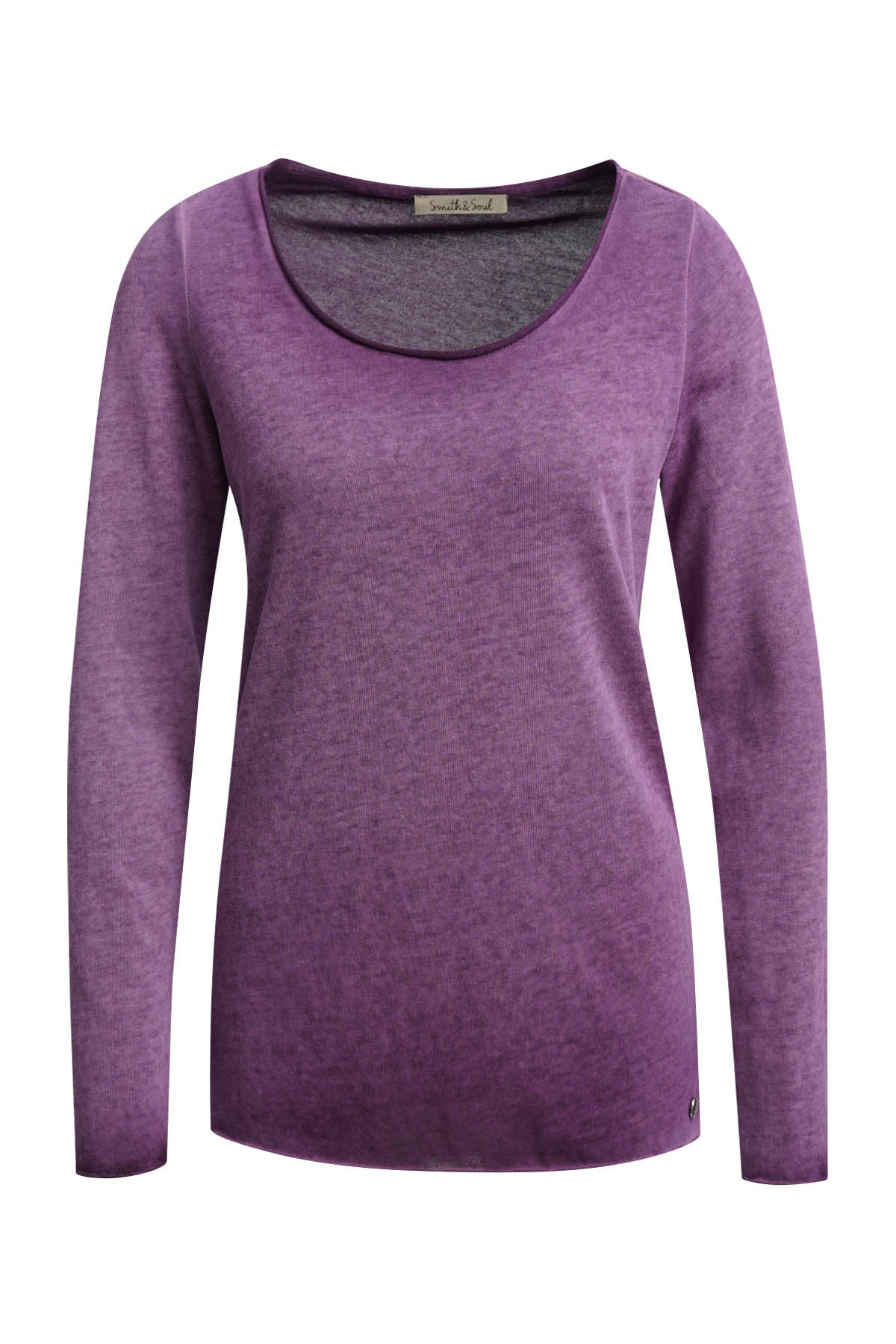 Basic Knit Pullover (Plum)