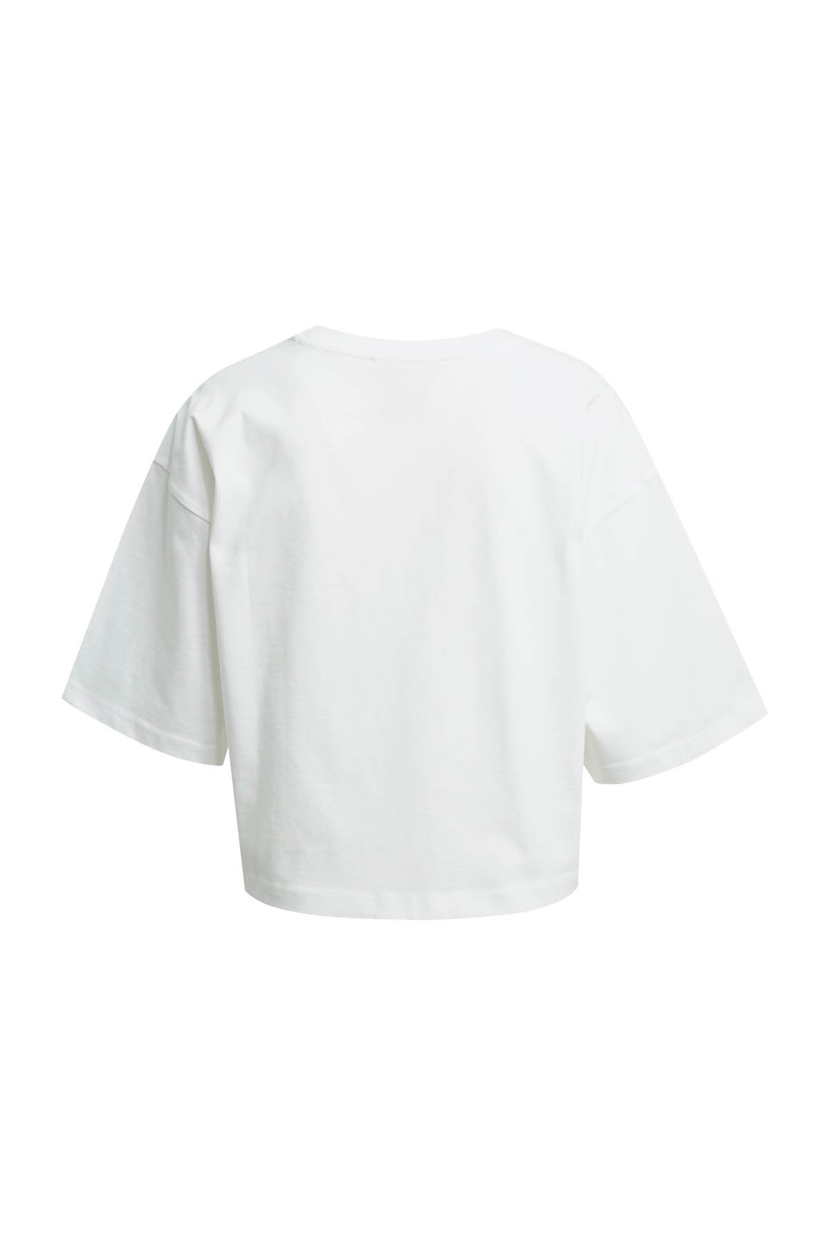 Boxy Cropped T-Shirt Print Mix (Indigo Print)