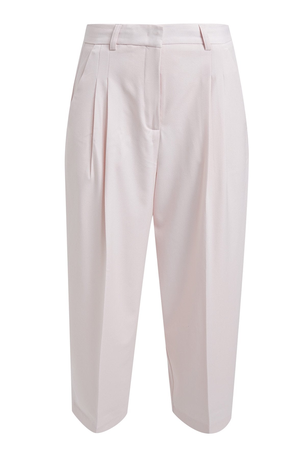 Cropped Straight Pants (Blush)