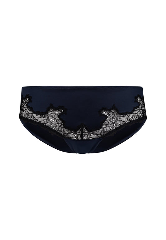 Skiny Damen Cheeky Panty Satin Dreams (Black Iris)