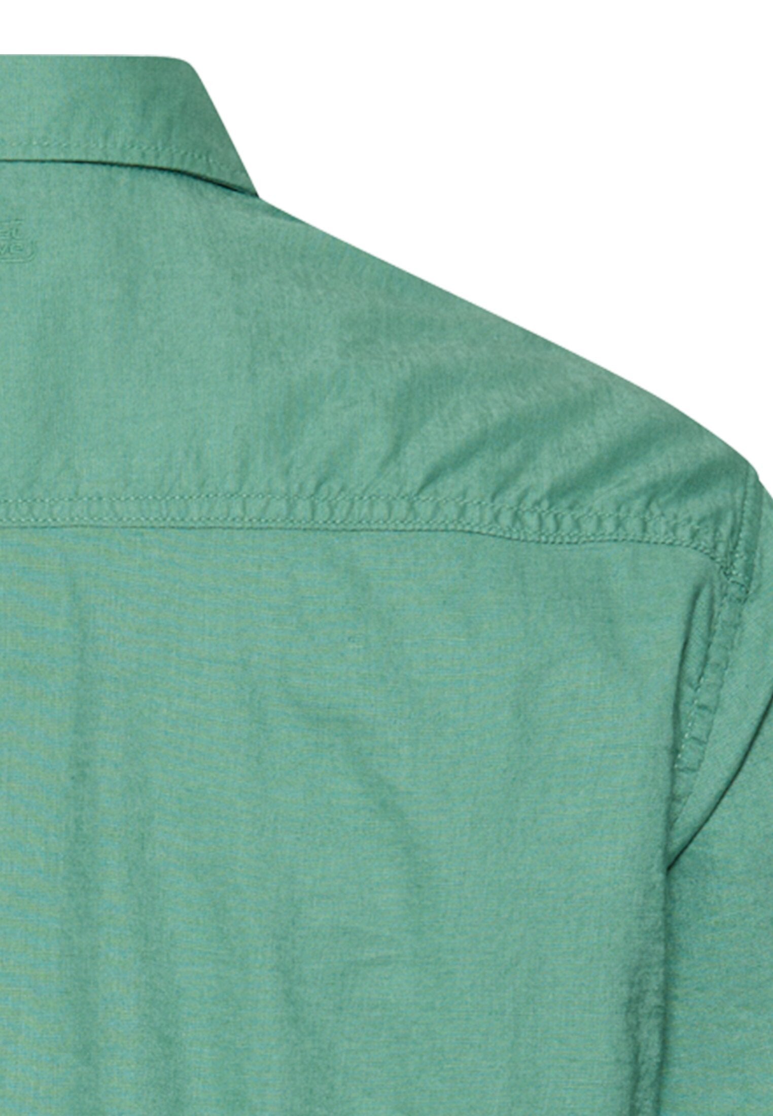 Kurzarmhemd aus Leinenmix (Lagoon Green)