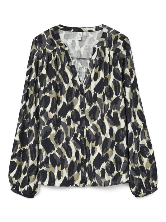 Vmfanini L/s Shirt Wvn Btq Ga (Mermaid/fa)