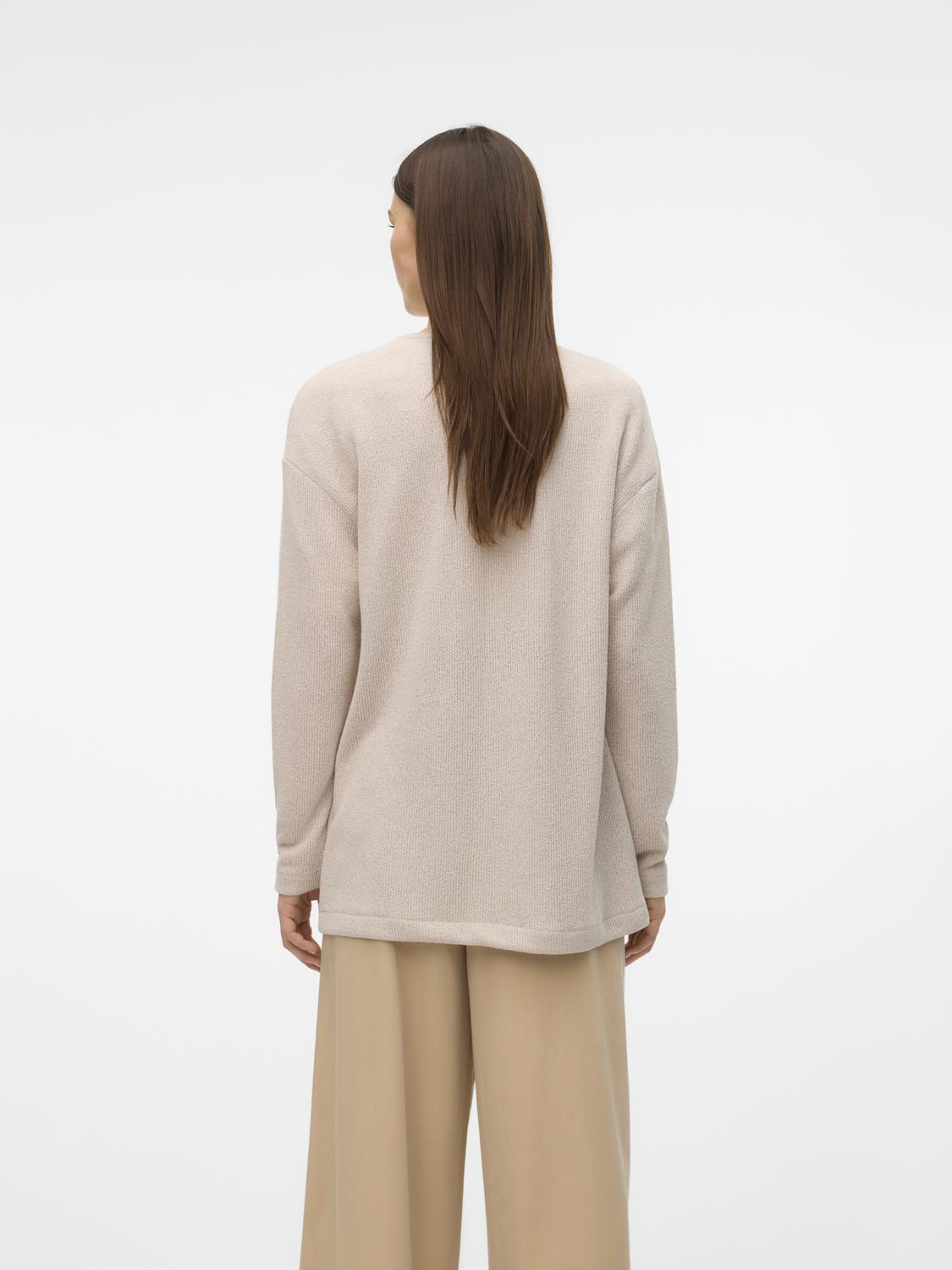 Vmeddie Ls Open Cardigan Ga Noos (Oatmeal)