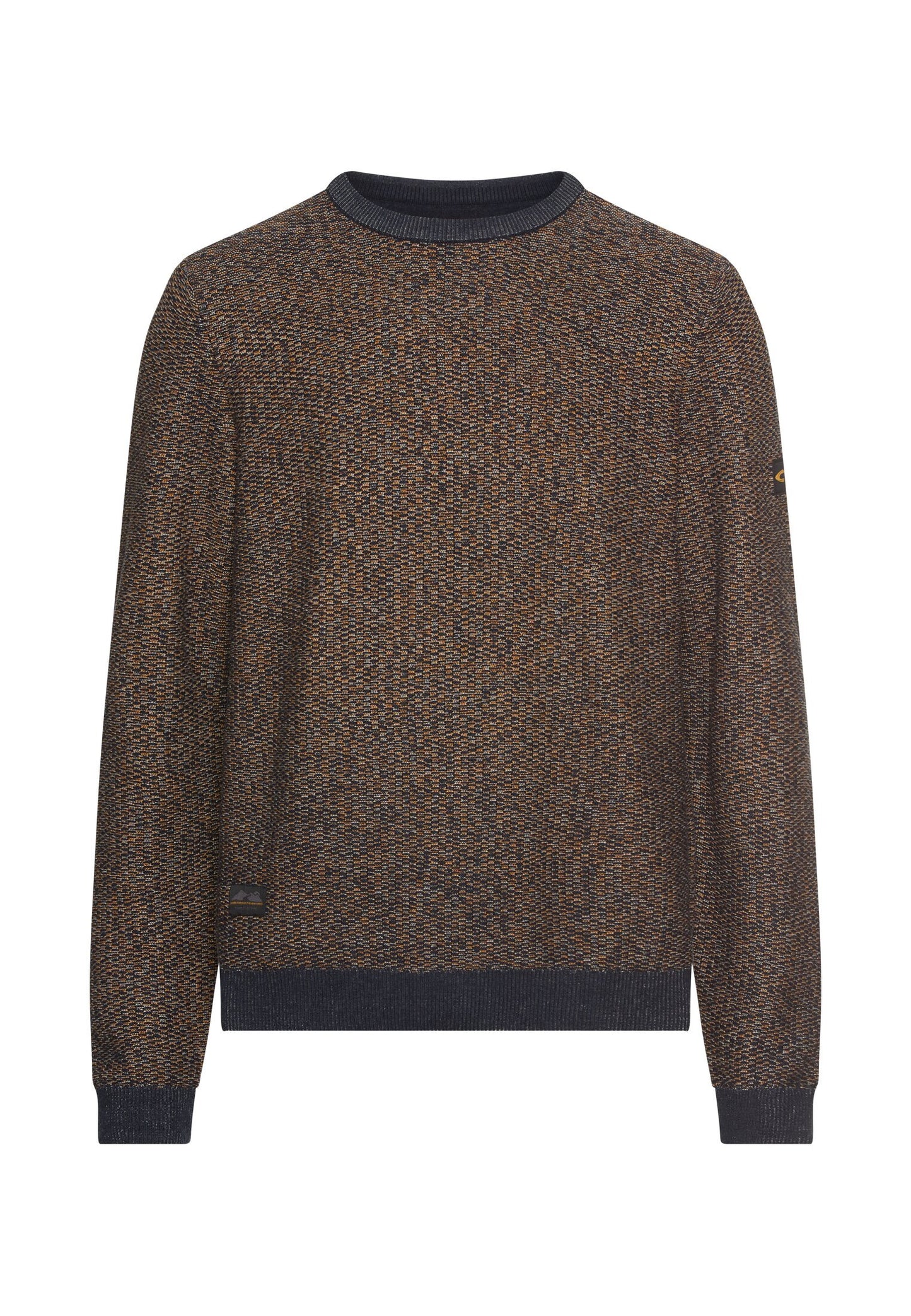 Strickpullover mit Rundhalskragen (Burned Yellow)
