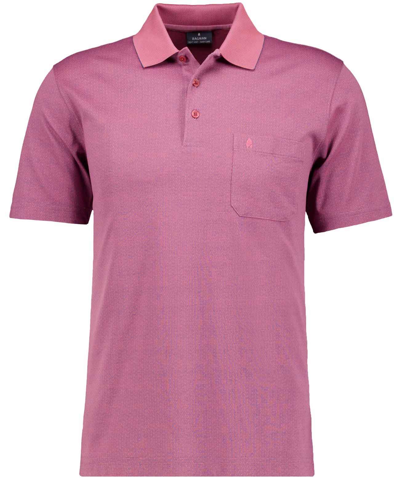 Softknit-Poloshirt Jacquard (Beere)