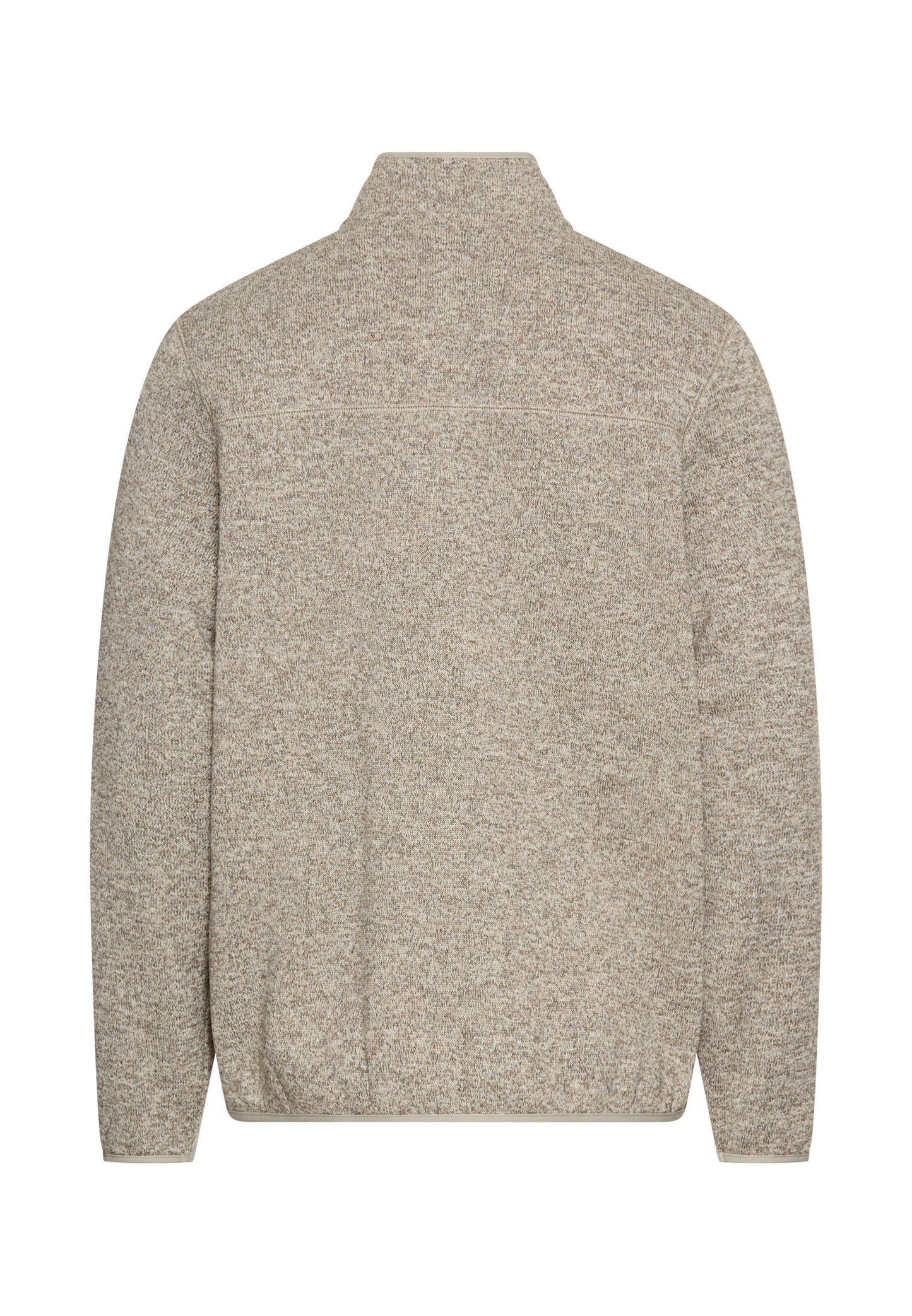 Strickjacke mit Stehkragen (Oatmeal)