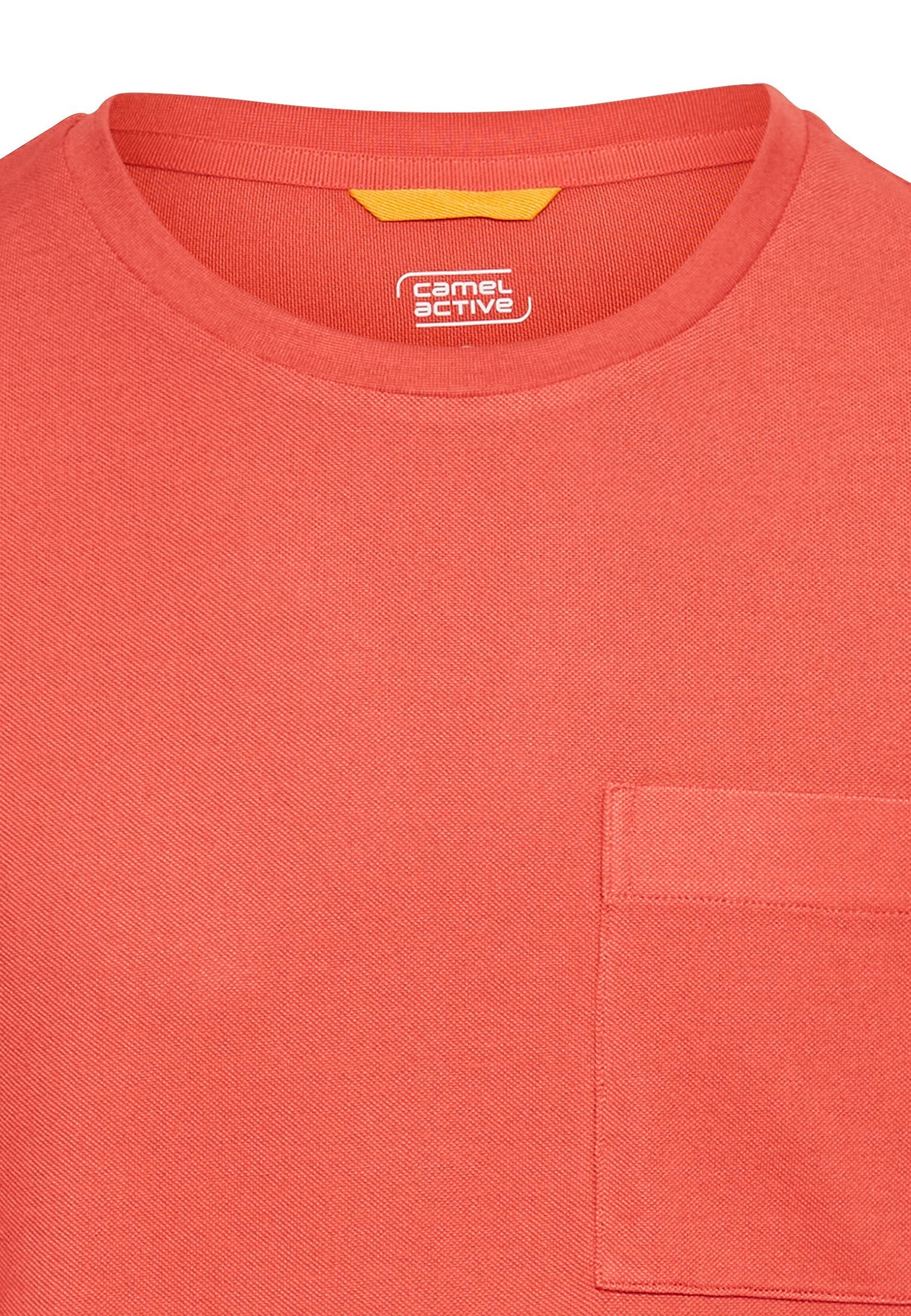 T-Shirt mit Brusttasche (Sunfaded Red)