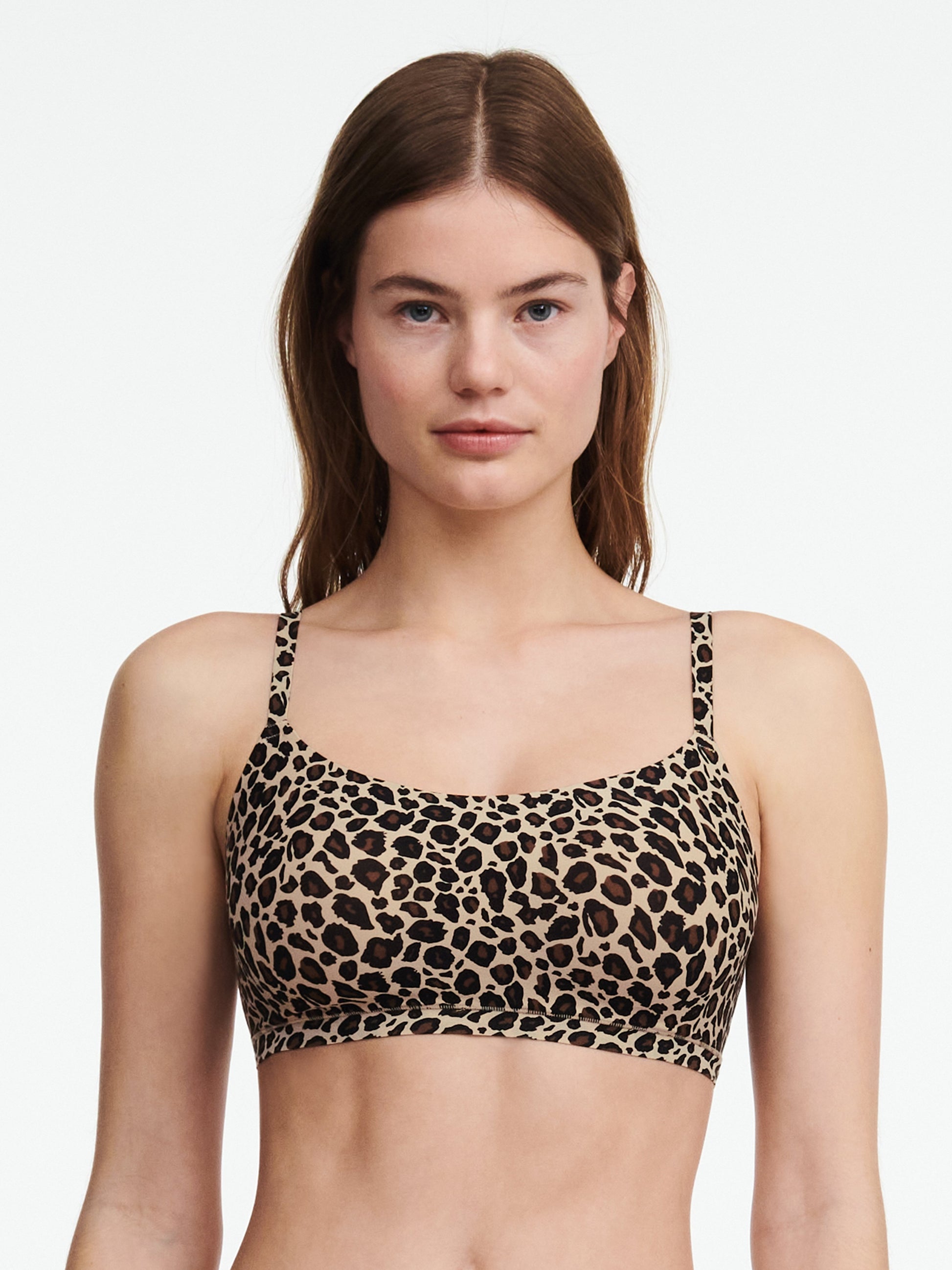 SOFTSTRETCH Bustier mit Rundhalsausschnitt (0oz Leopard Nude)