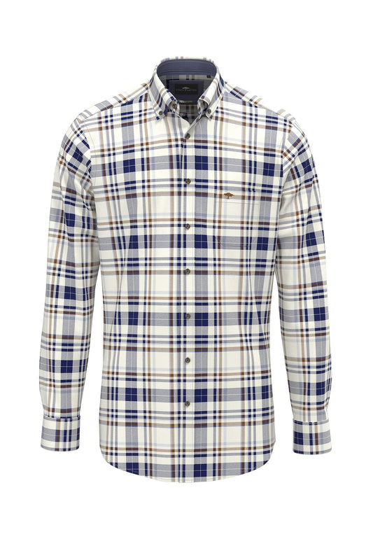 Herringbone Check, B.D., 1/1 (Misty Blue)