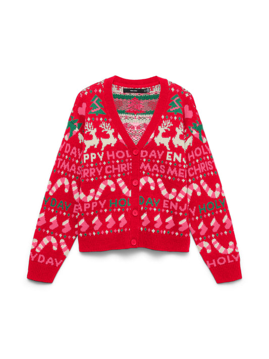 Vmxmas Holiday Ls V-neck Cardigan Xmas (Chinese Re)