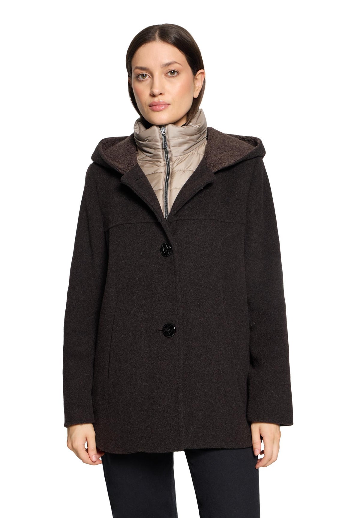 Wolljacke (Dark Brown Mela)