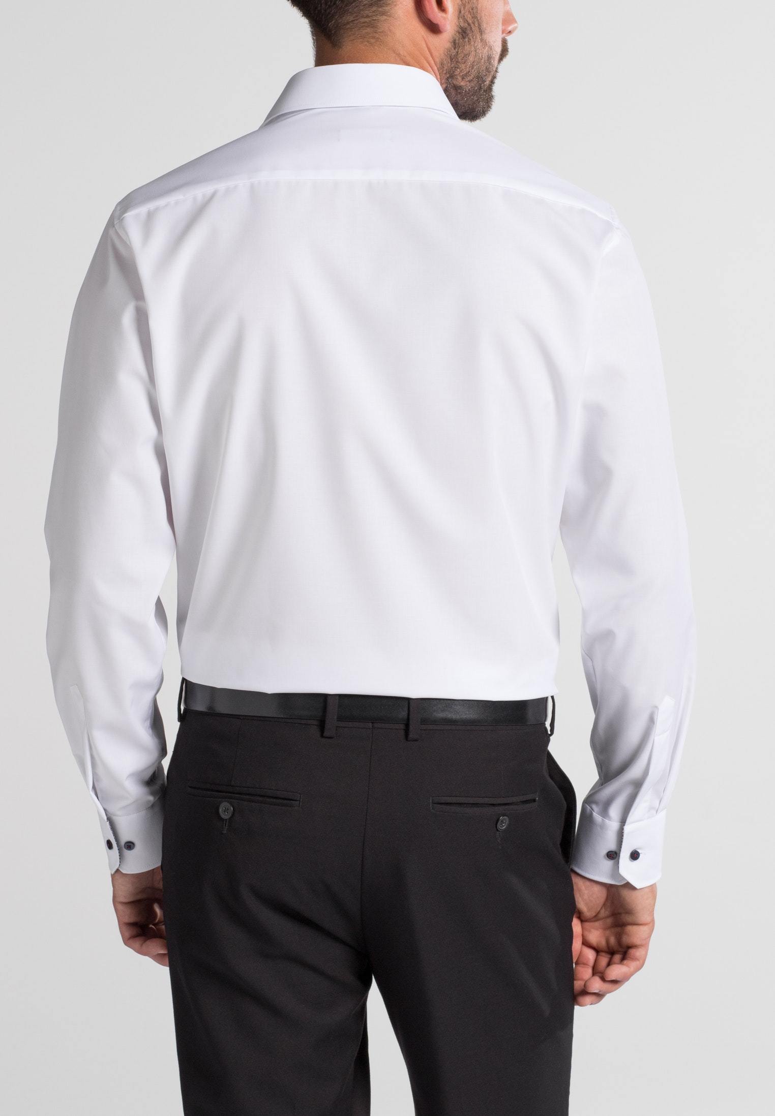 Hemd Chambray Langarm (Weiss)