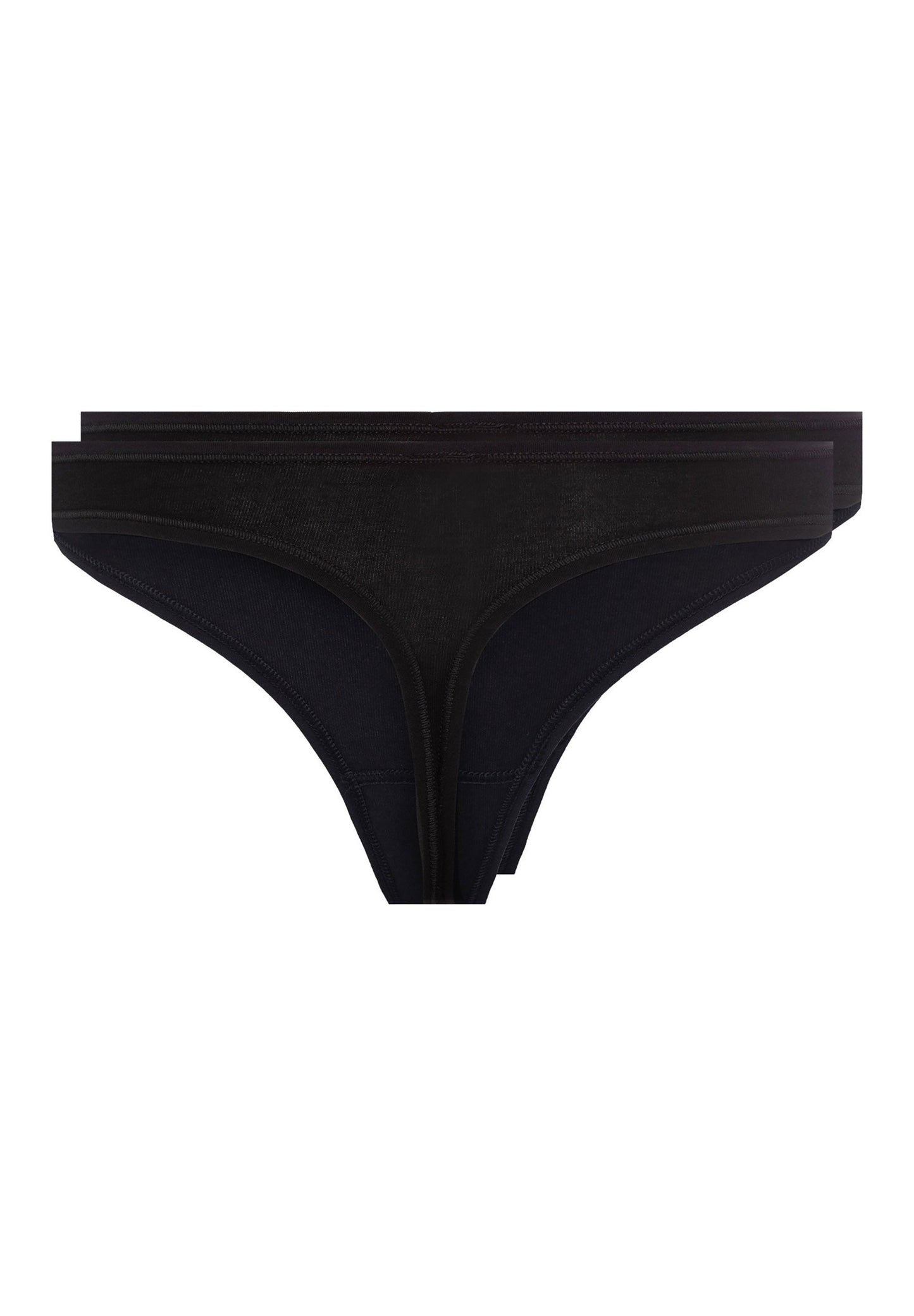 Skiny Damen String Doppelpack SKINY ADVANTAGE Cotton Stretch (Black)