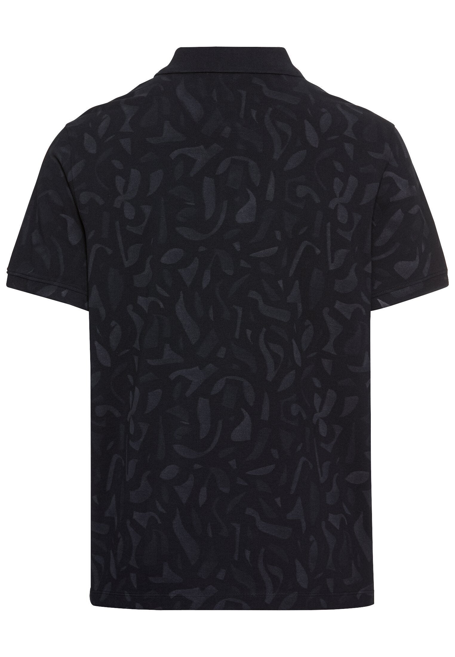 Kurzarm Poloshirt aus reiner Baumwolle (Dark Navy)
