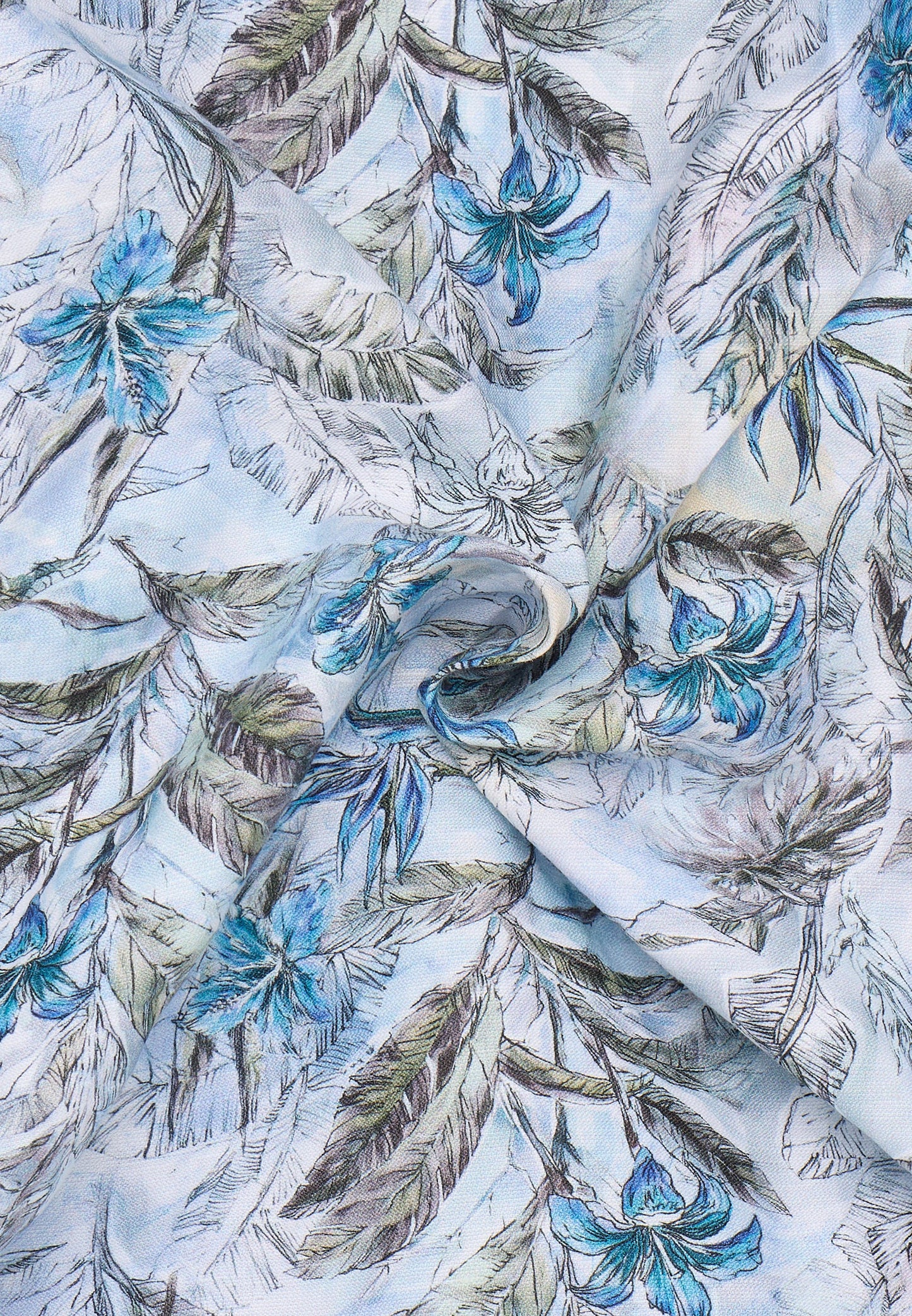 Linen Shirt Twill Langarm (Blau)