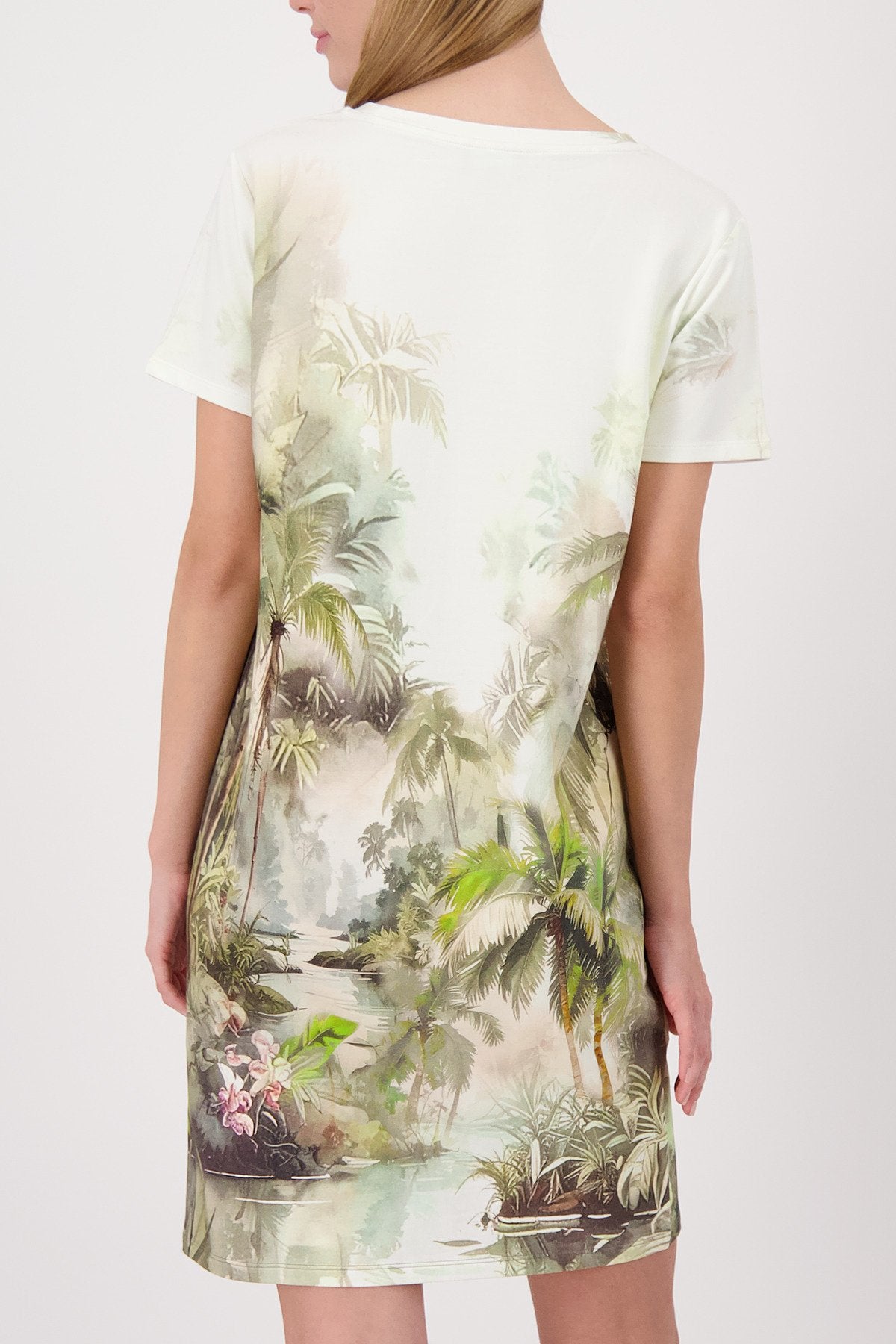 Kleid (Olive Gemustert)