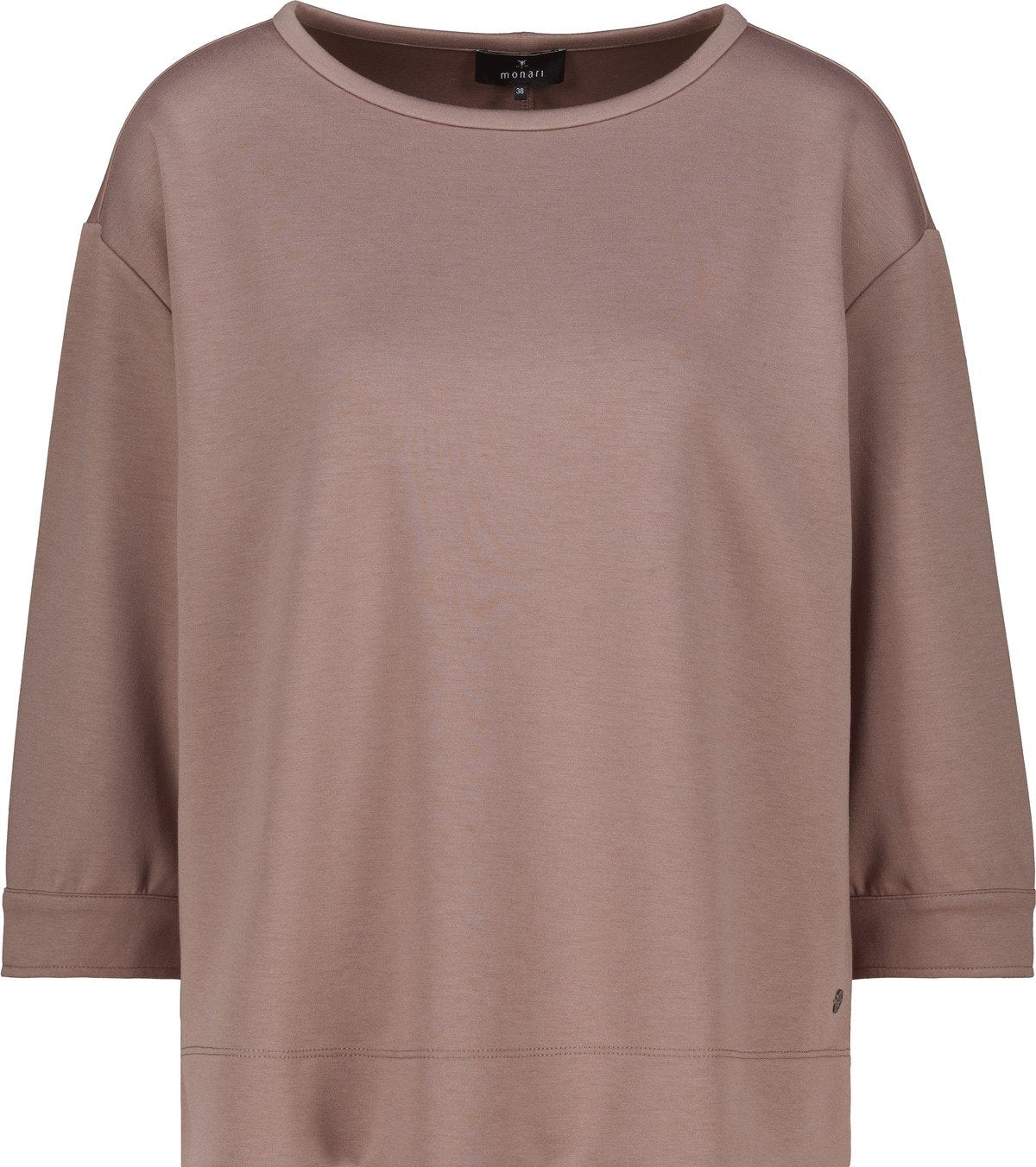 Sweatshirt mit Schmuckknopf (Taupe)