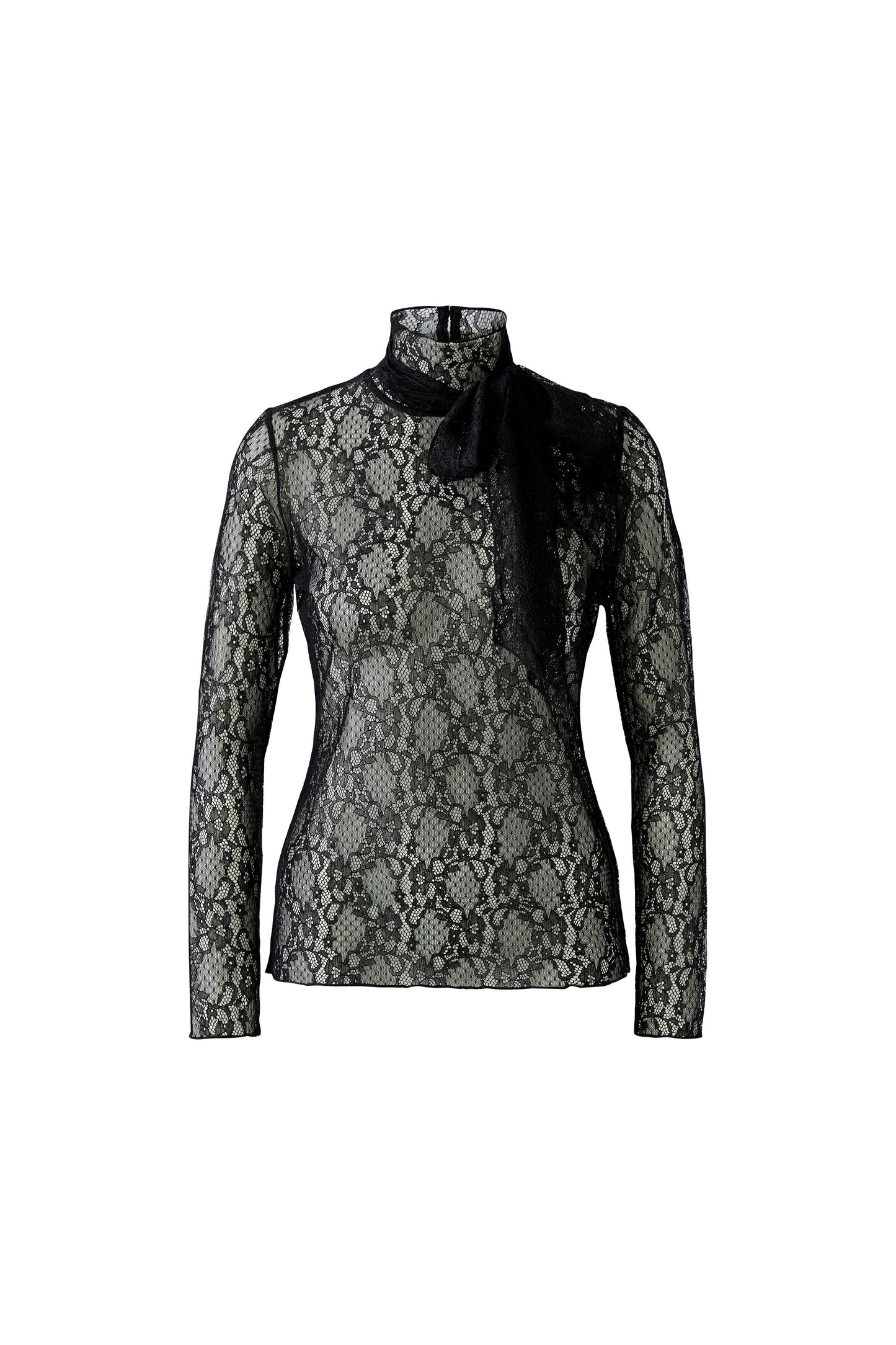 Langarmshirt Spitze (Black)