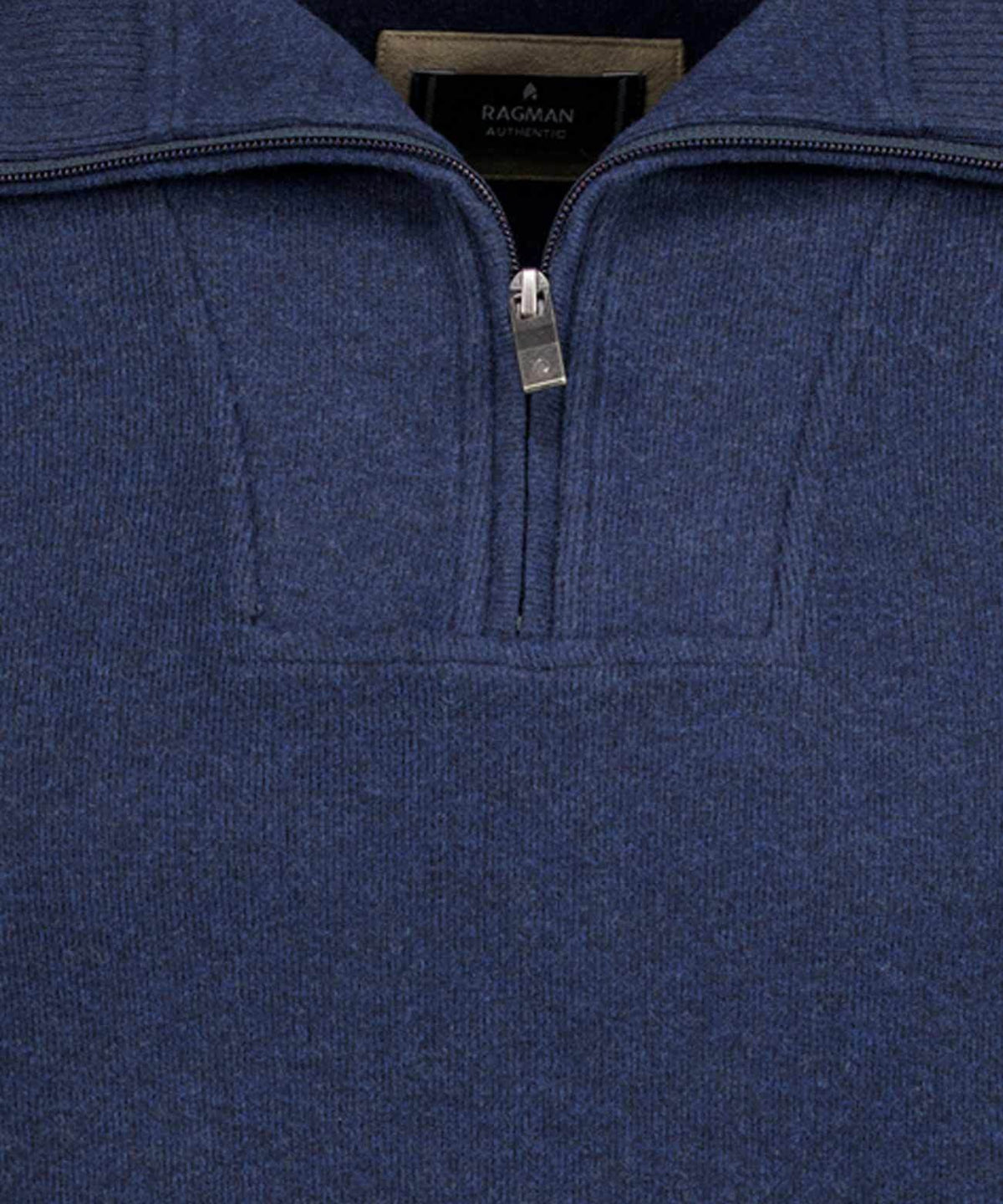 Sweatshirt mit Troyer-Kragen (Dunkelblau)