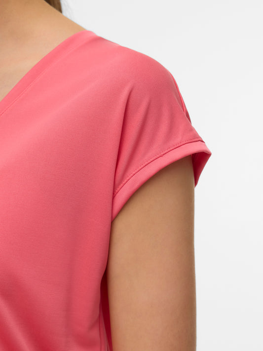 Vmfilli Ss V-neck Tee Noos (Coral Paradis)
