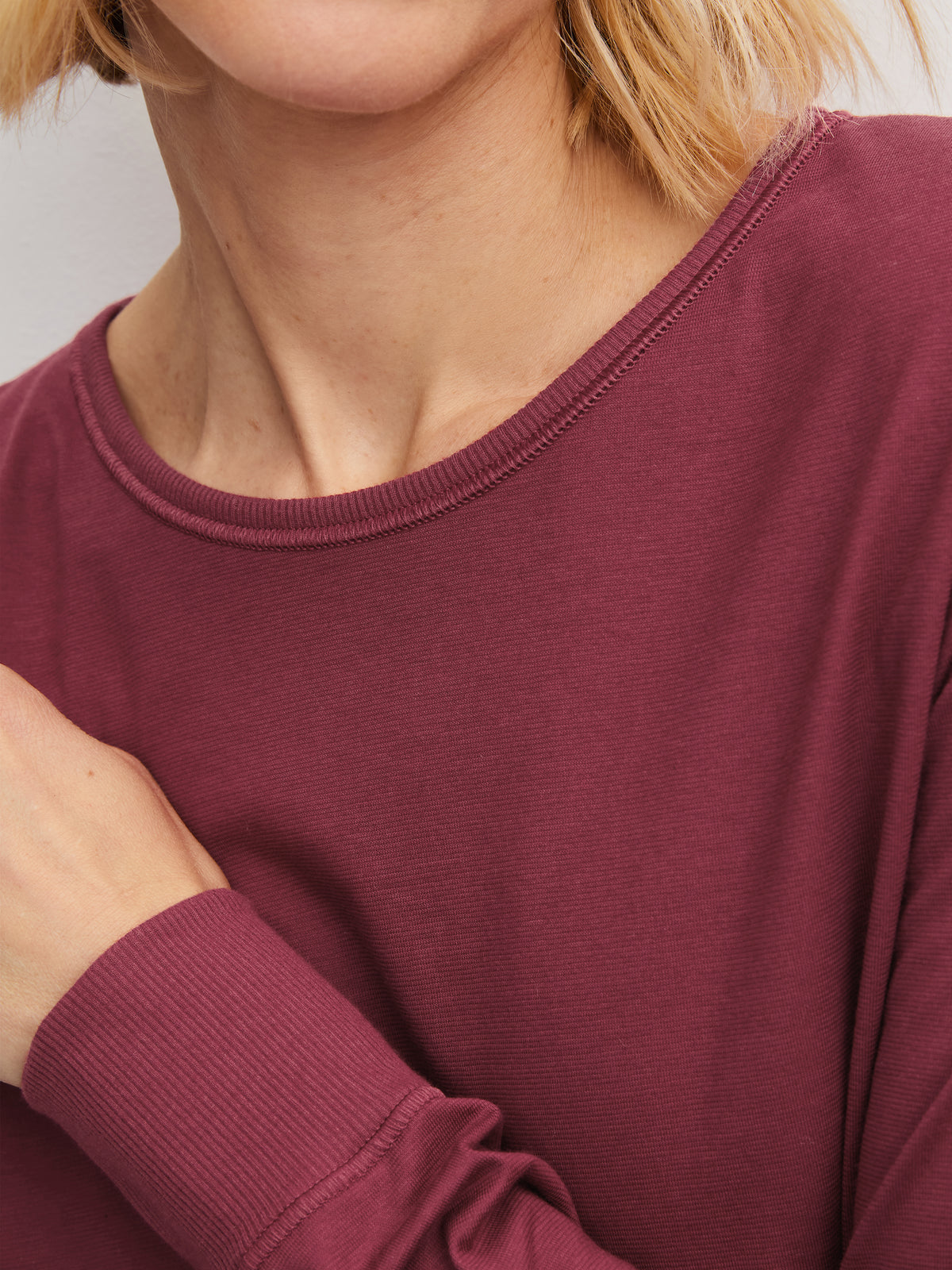 DAMEN Shirt langarm (Mars Red)