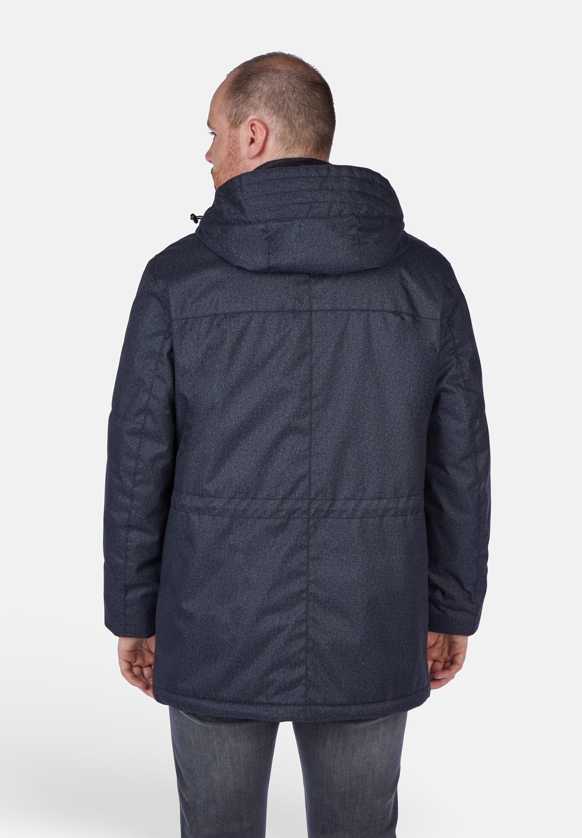 Material Mix Parka (Dark Blue)