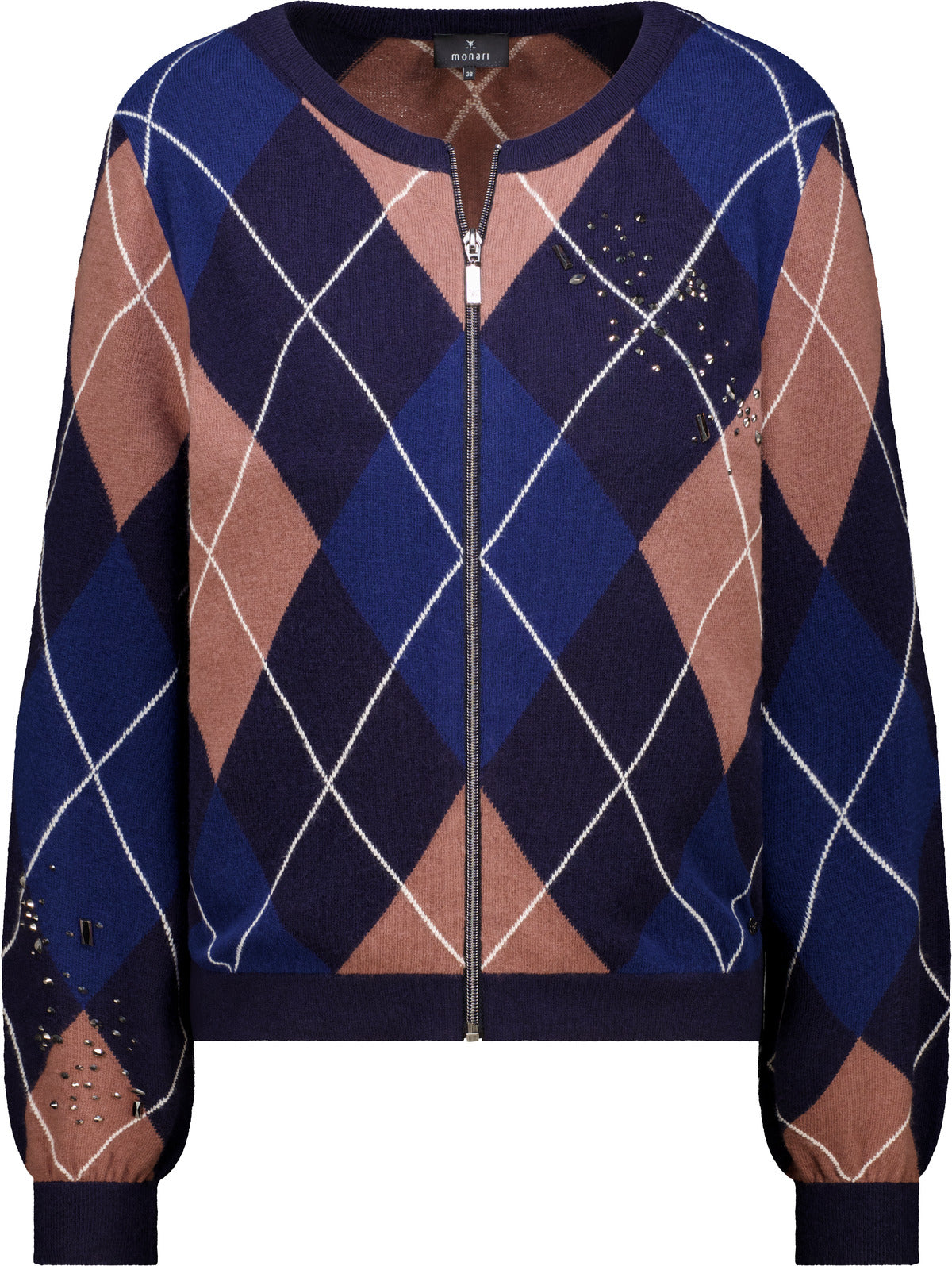 Strickjacke mit Rautenmuster (Classic Navy Gem)