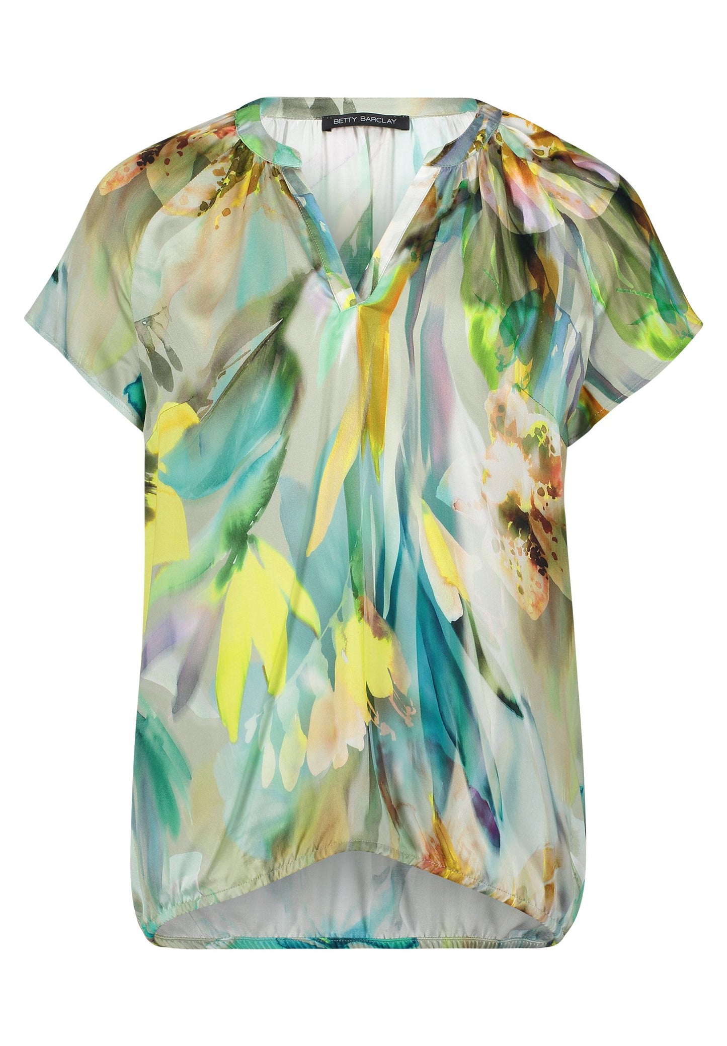 Satin-Bluse (Mint/nature)