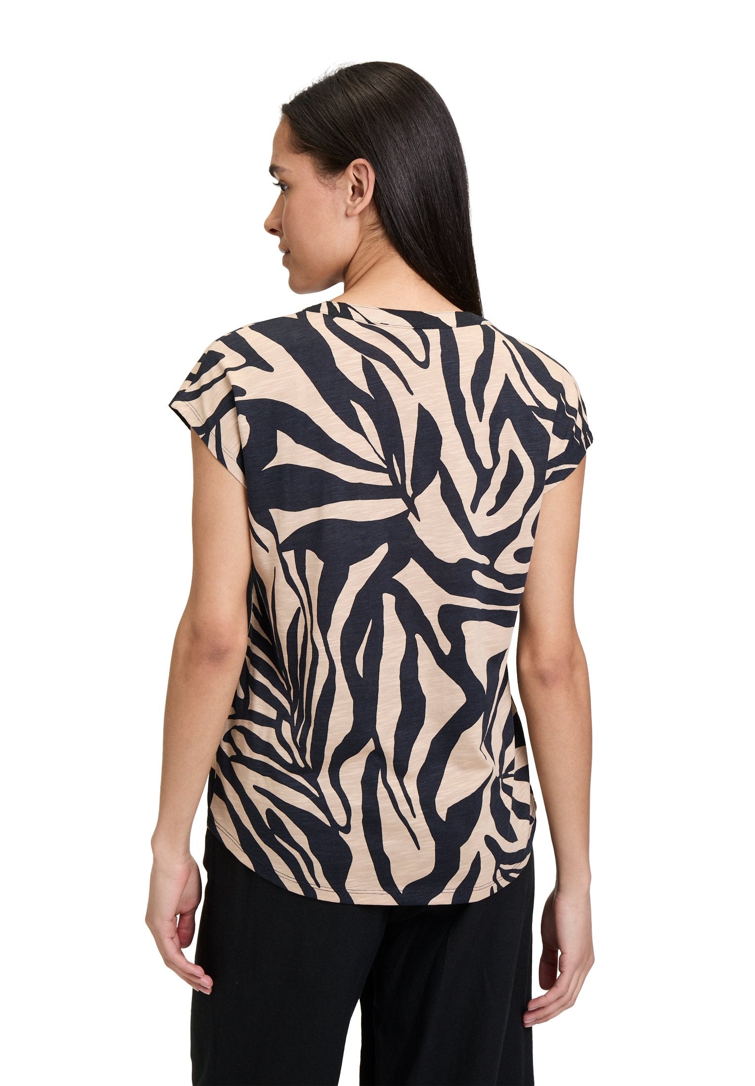 Casual-Shirt (Black/beige)