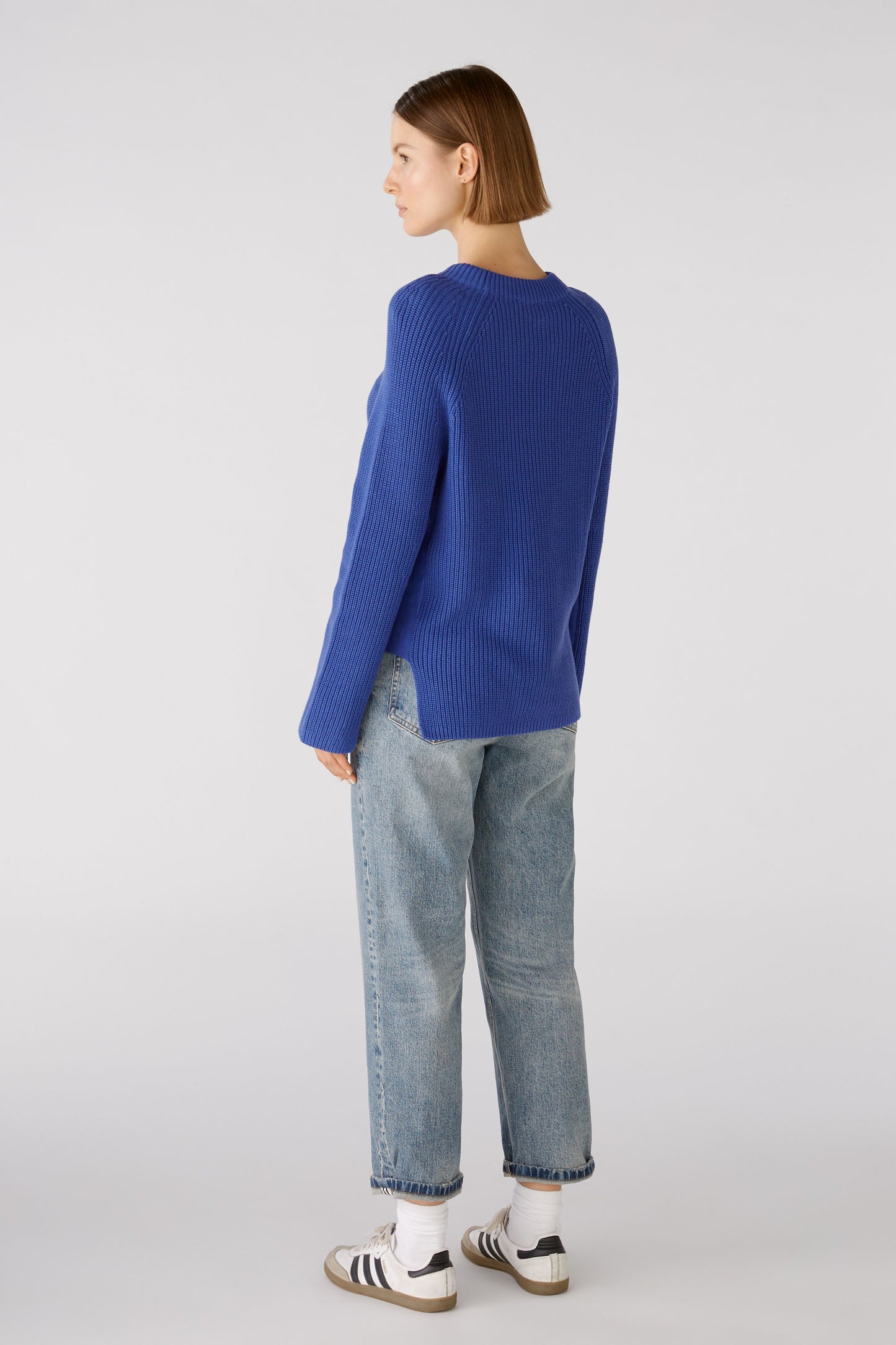RUBI Pullover mit Reißverschluss, in reiner Baumwolle (Blue)