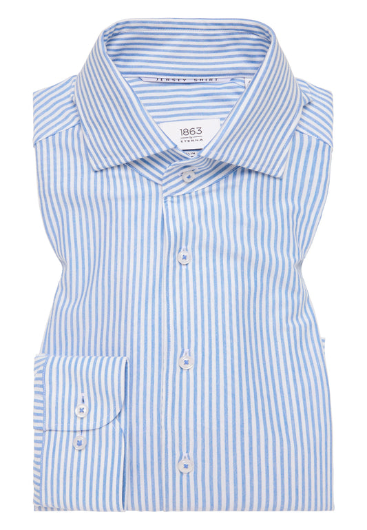 Hemd Jersey Langarm (Blau)