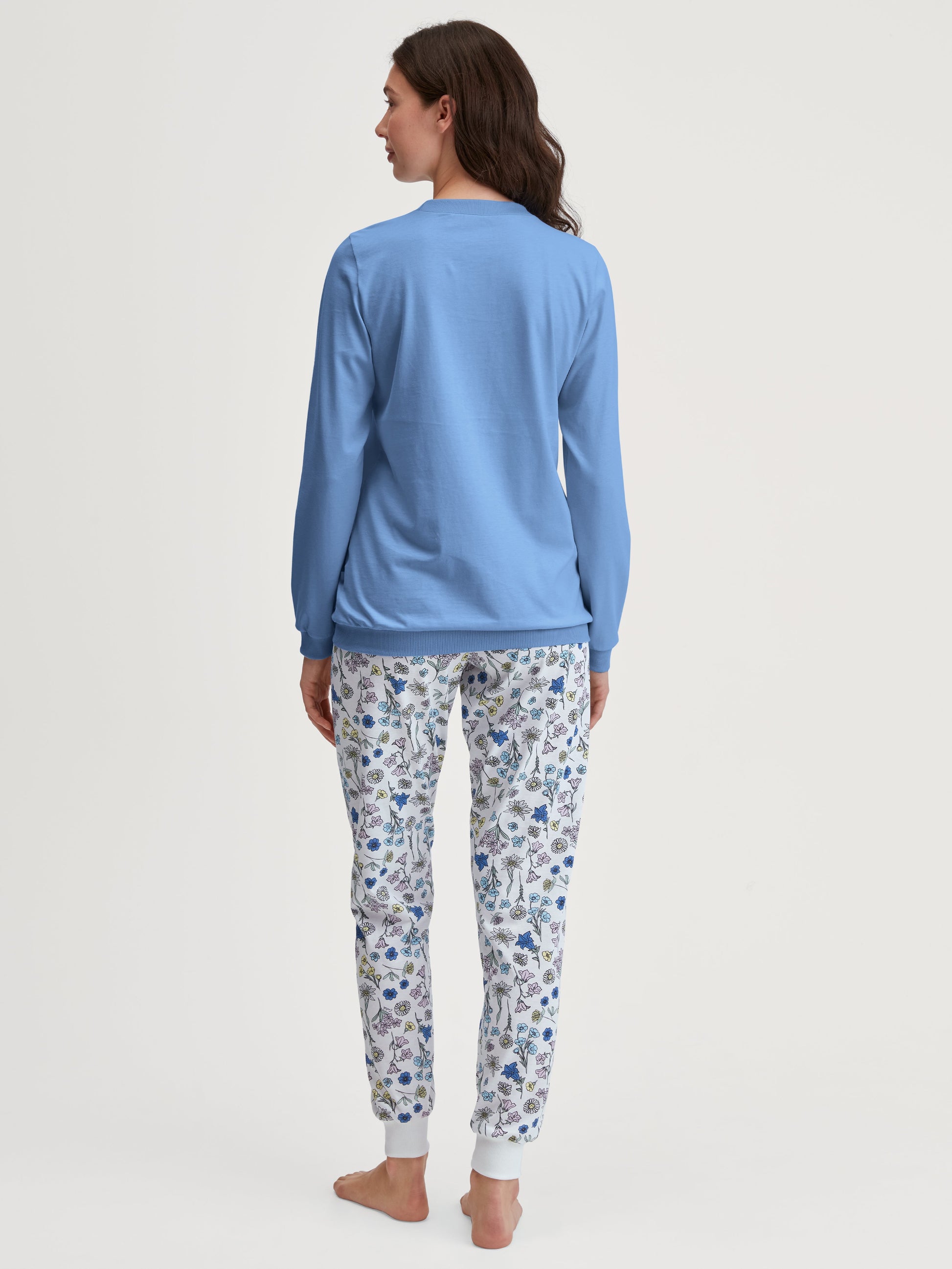 WOMEN Pyjamas with cuff (Riviera Blue)