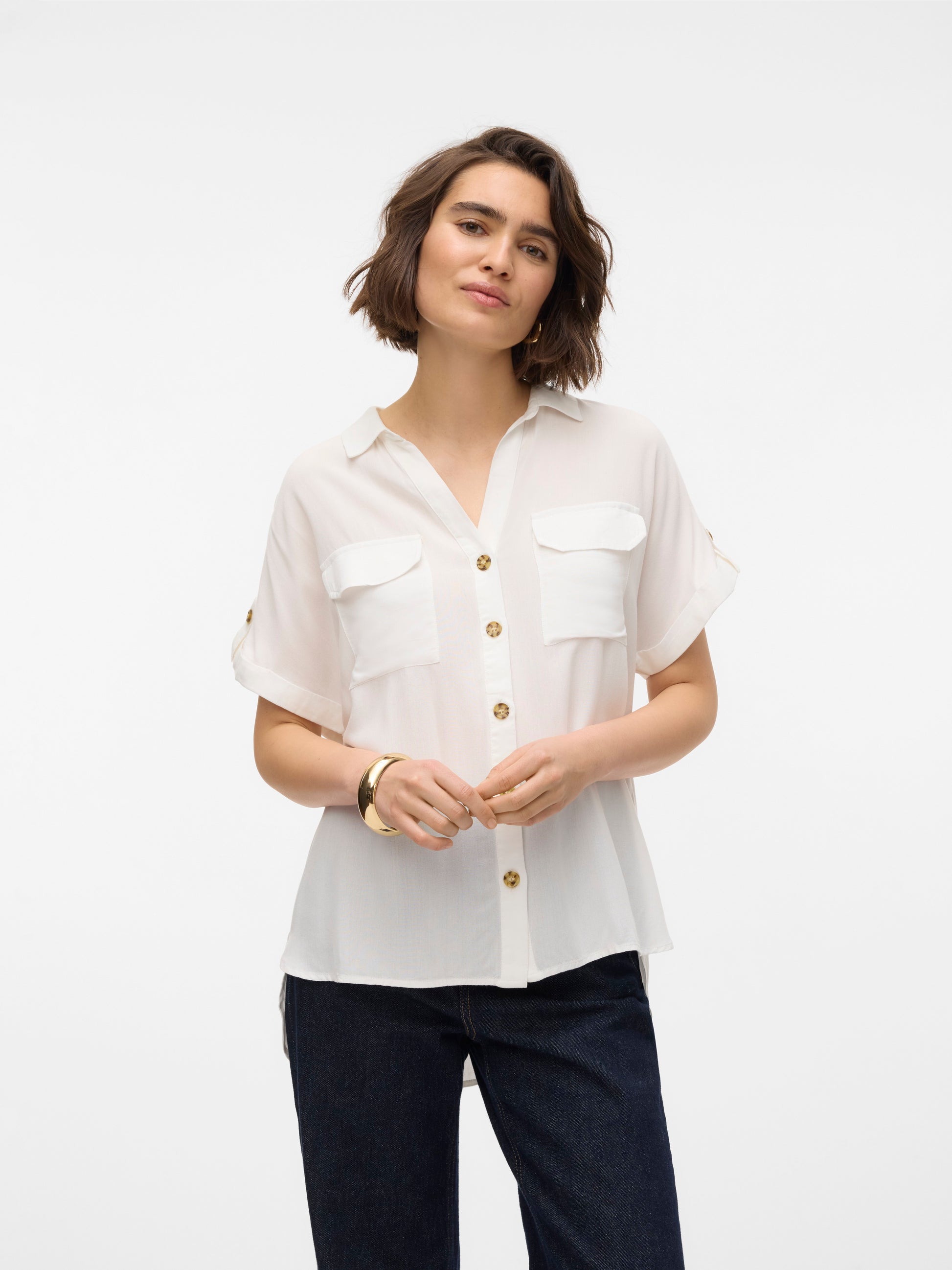 Vmbumpy Ss Shirt Wvn Noos (Snow White)
